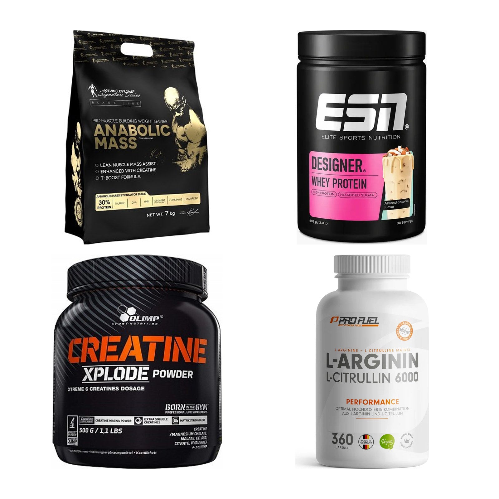 Masseaufbau für Fortgeschrittene: Kevin Levrone Anabolic + 3 weitere – alle enthaltenen Artikel