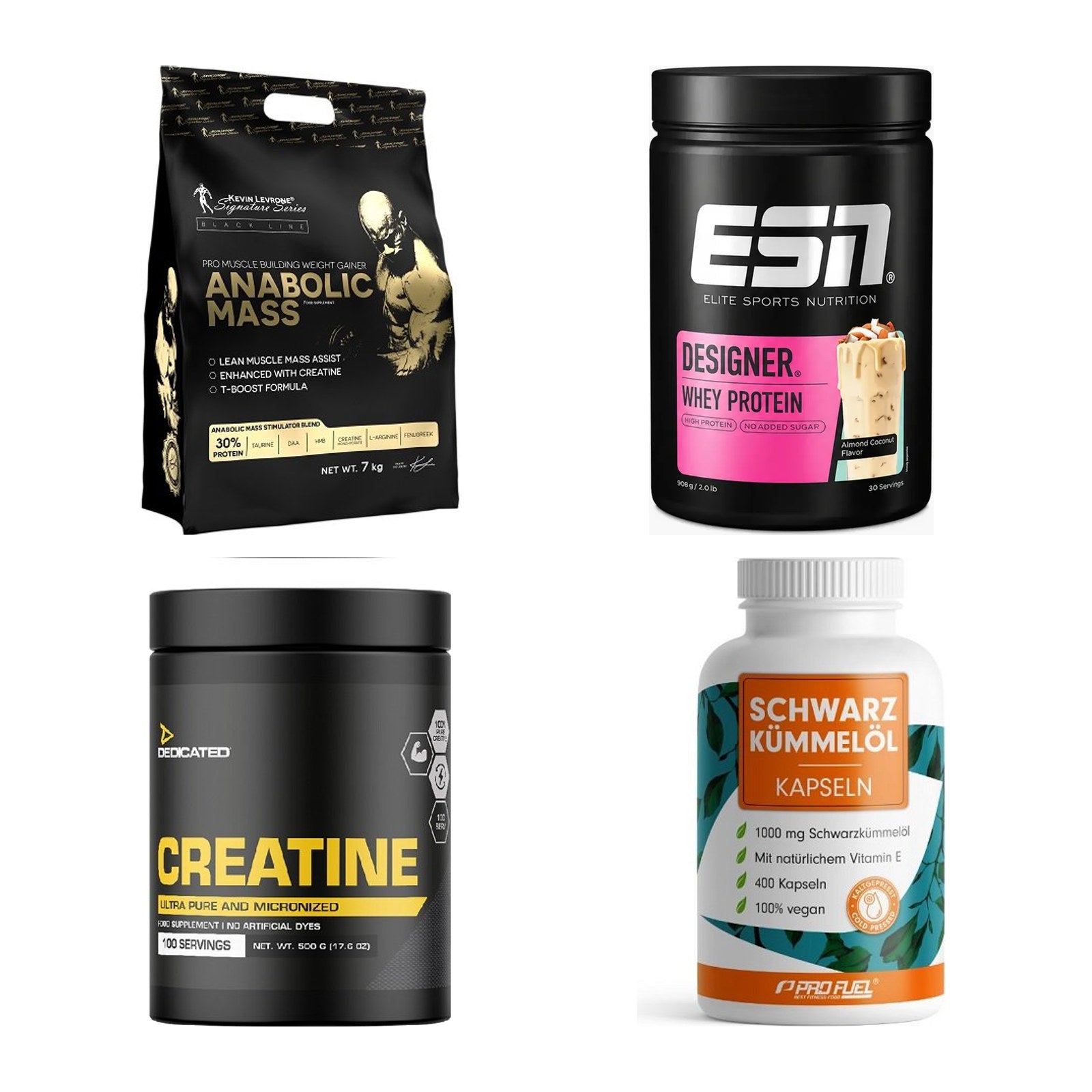 Masseaufbau für Fortgeschrittene: Kevin Levrone Anabolic + 3 weitere – alle enthaltenen Artikel