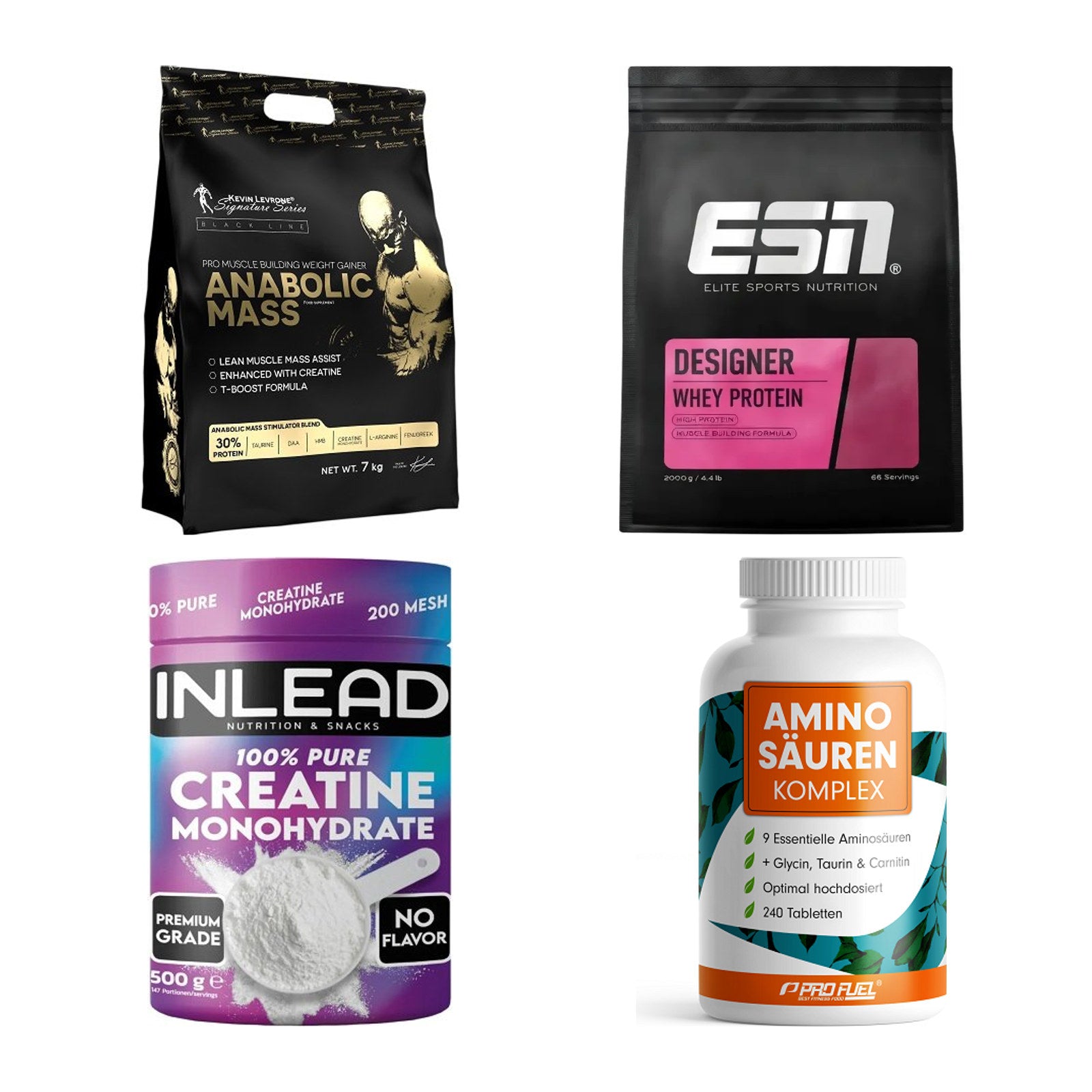 Masseaufbau für Fortgeschrittene: Kevin Levrone Anabolic + 3 weitere – alle enthaltenen Artikel
