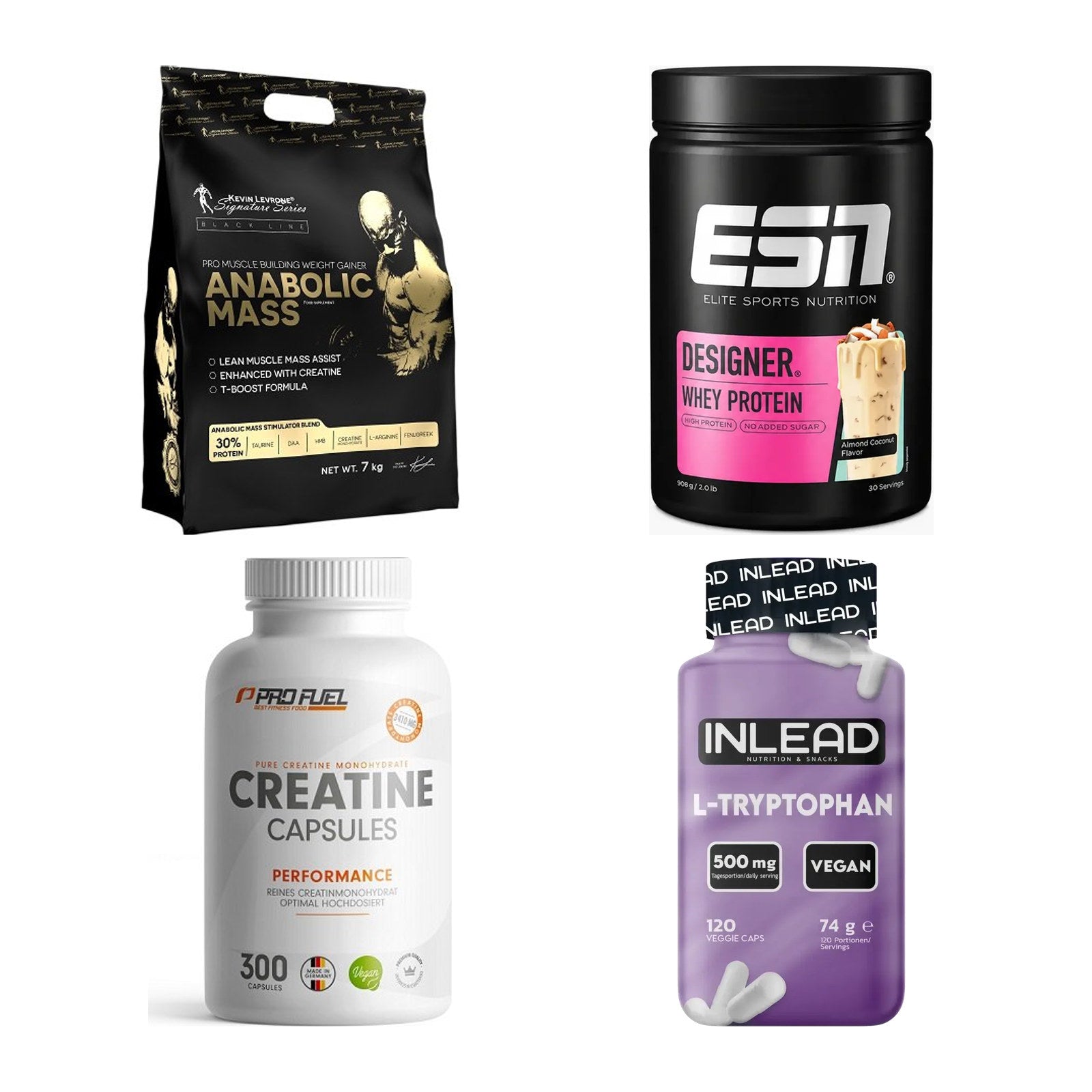 Masseaufbau für Fortgeschrittene: Kevin Levrone Anabolic + 3 weitere – alle enthaltenen Artikel