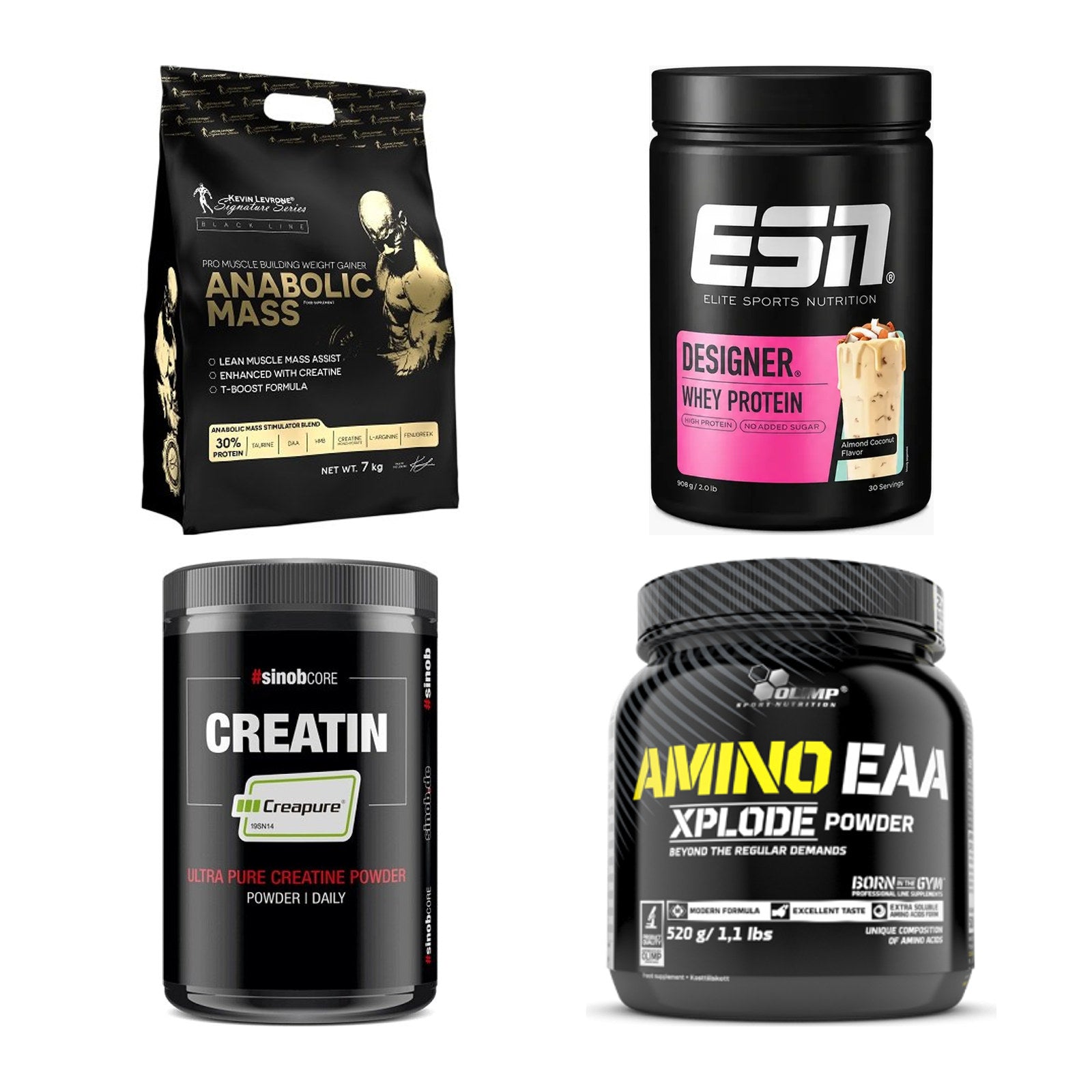 Masseaufbau für Fortgeschrittene: Kevin Levrone Anabolic + 3 weitere – alle enthaltenen Artikel