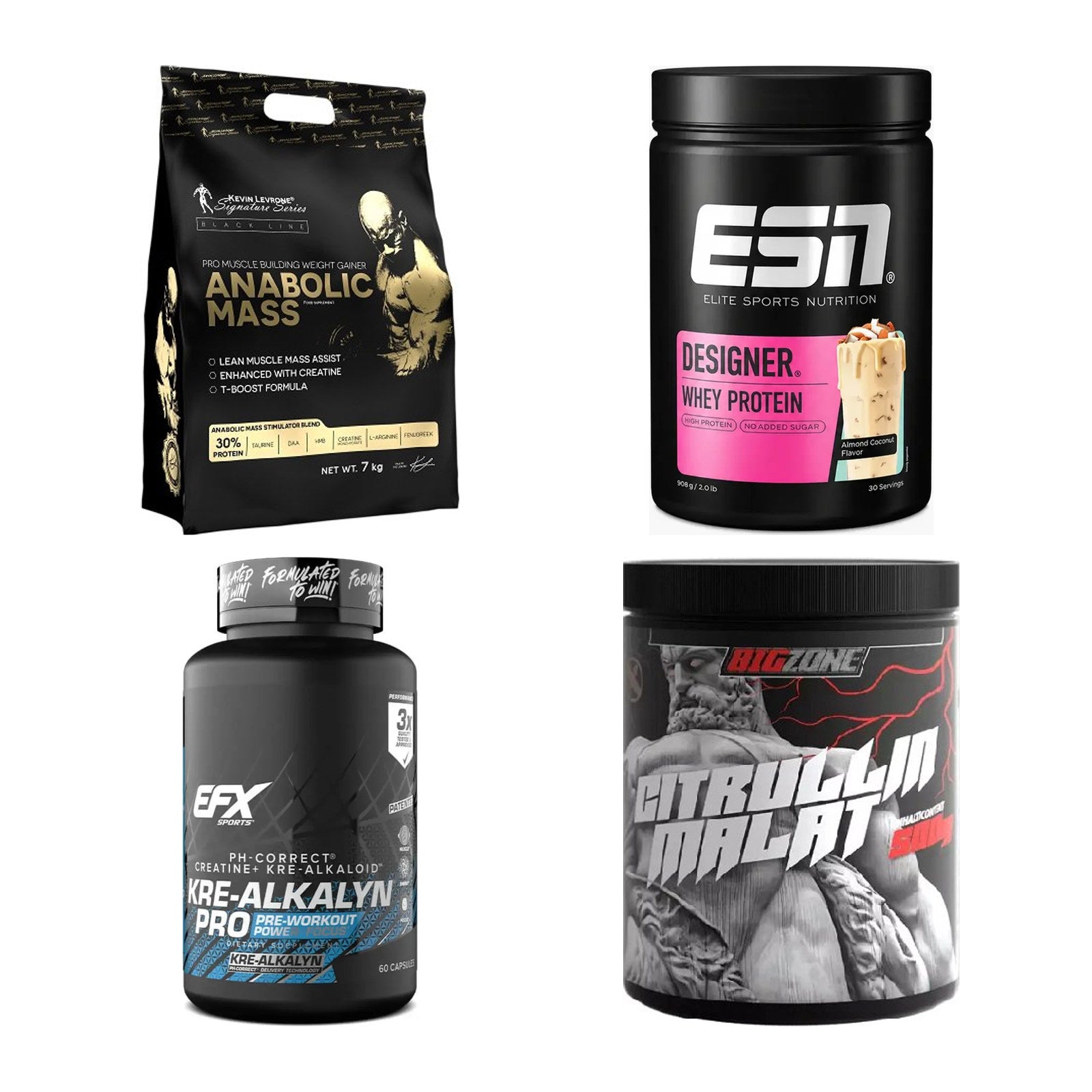 Masseaufbau für Fortgeschrittene: Kevin Levrone Anabolic + 3 weitere – alle enthaltenen Artikel
