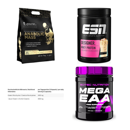 Masseaufbau für Fortgeschrittene: Kevin Levrone Anabolic + 3 weitere – alle enthaltenen Artikel