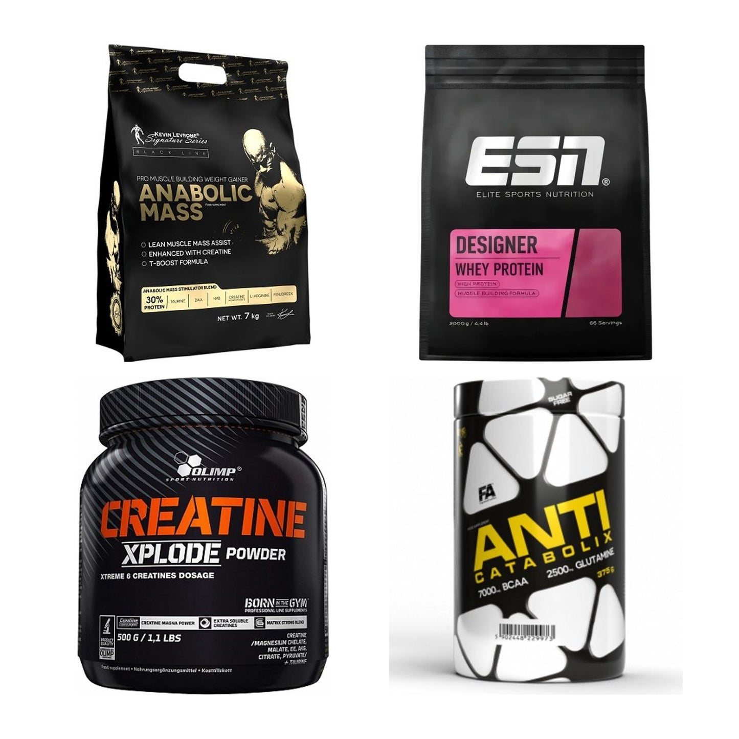 Masseaufbau für Fortgeschrittene: Kevin Levrone Anabolic + 3 weitere – alle enthaltenen Artikel
