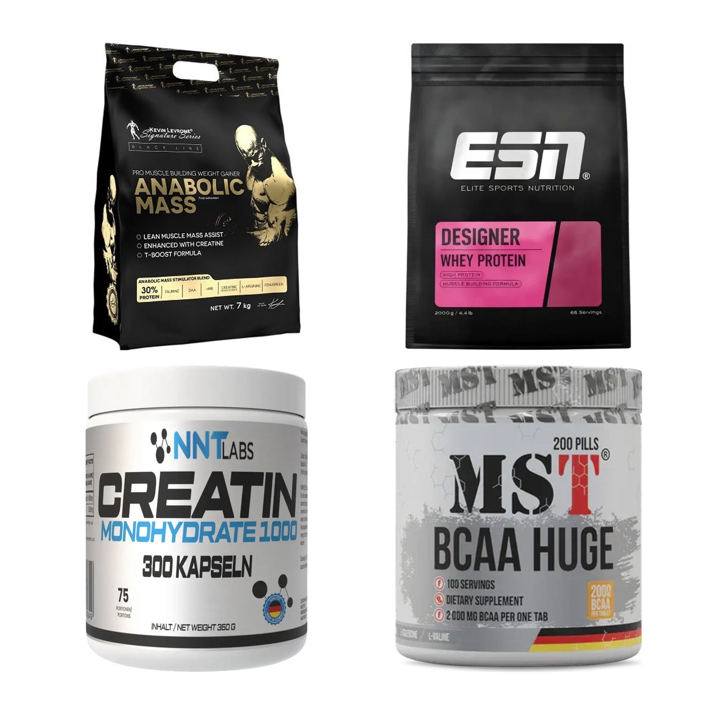 Masseaufbau für Fortgeschrittene: Kevin Levrone Anabolic + 3 weitere – alle enthaltenen Artikel