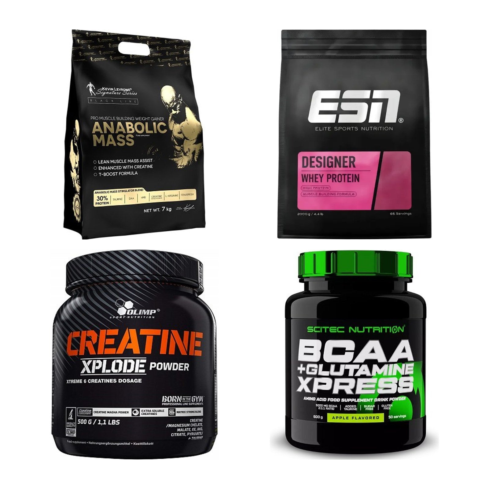 Masseaufbau für Fortgeschrittene: Kevin Levrone Anabolic + 3 weitere – alle enthaltenen Artikel