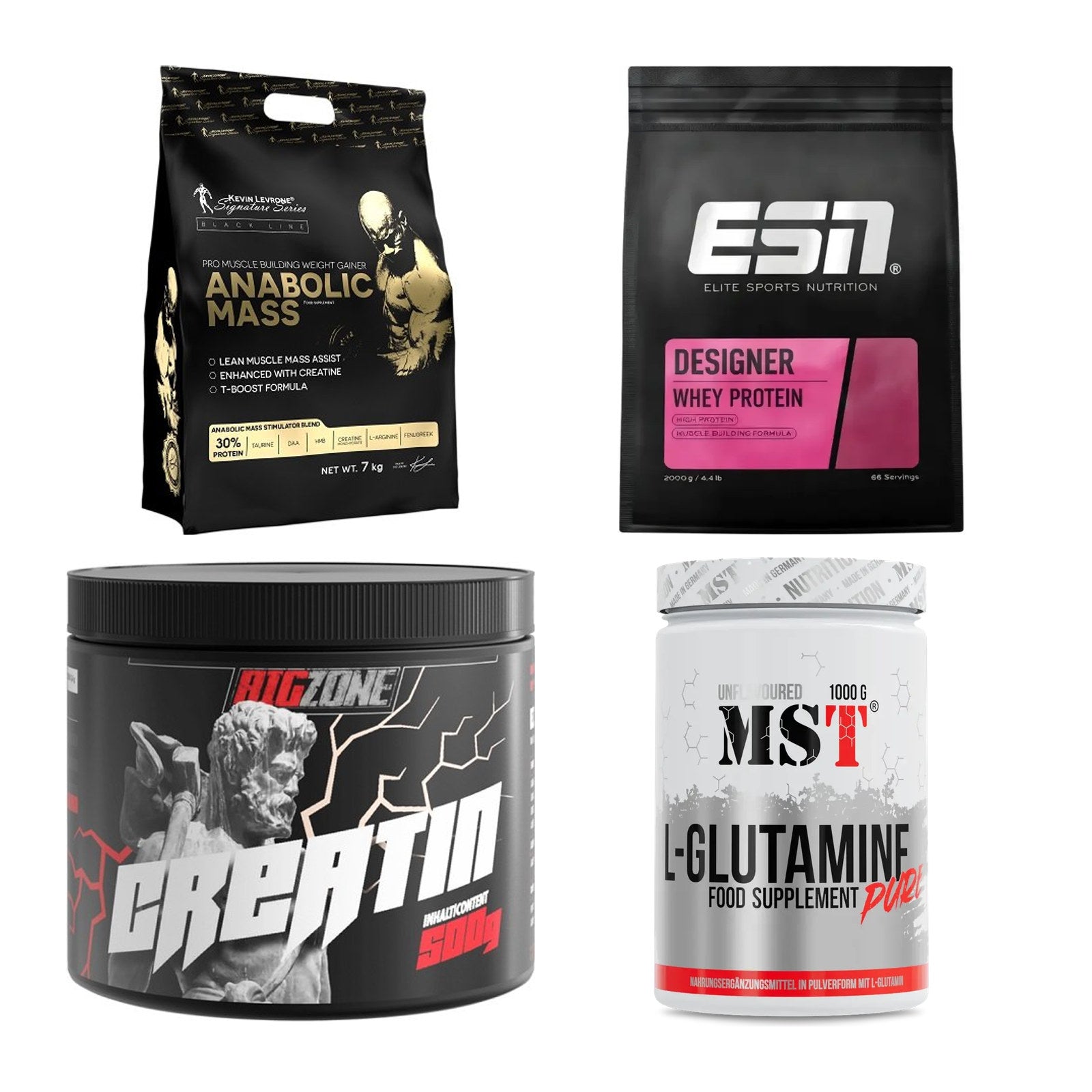 Masseaufbau für Fortgeschrittene: Kevin Levrone Anabolic + 3 weitere – alle enthaltenen Artikel