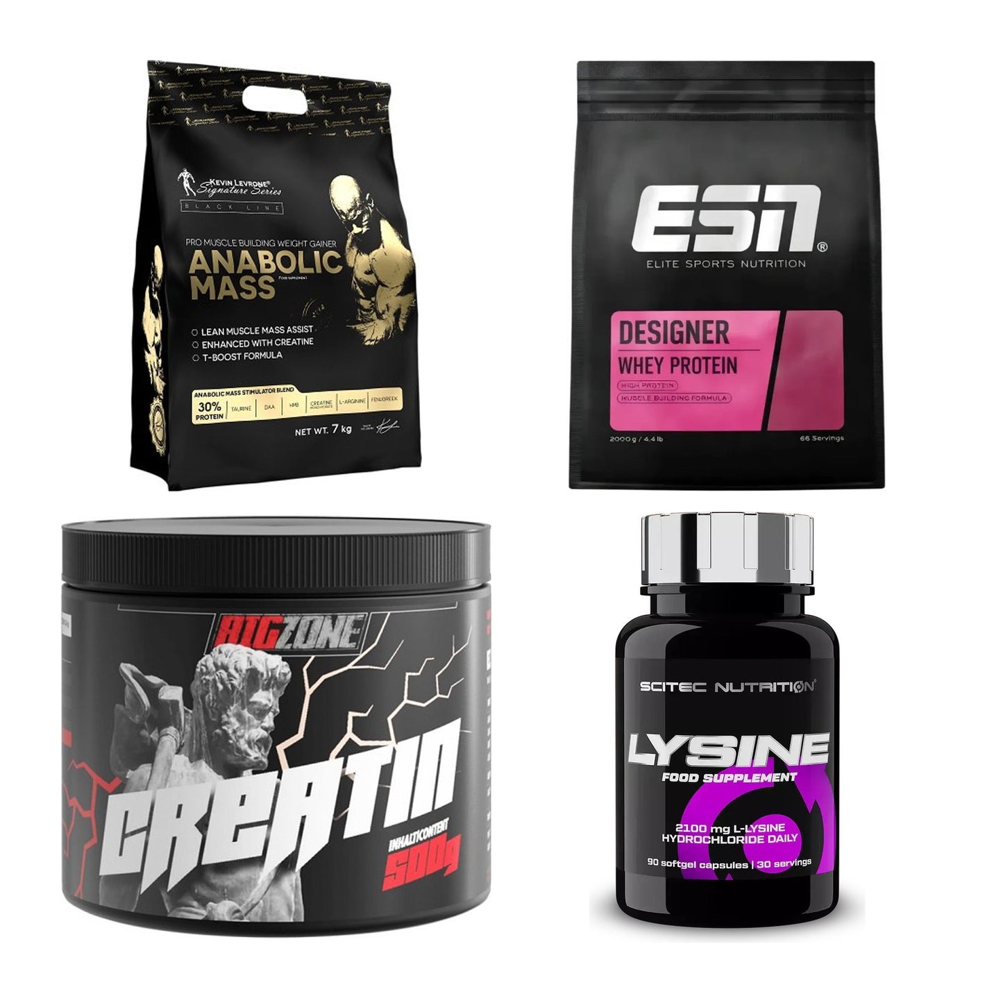 Masseaufbau für Fortgeschrittene: Kevin Levrone Anabolic + 3 weitere – alle enthaltenen Artikel