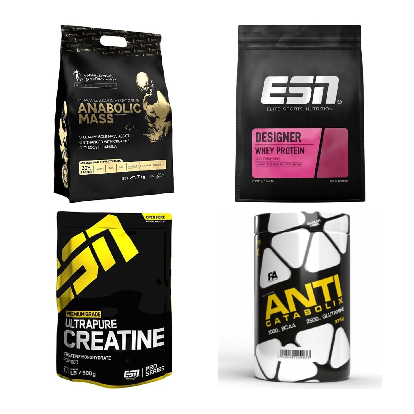 Masseaufbau für Fortgeschrittene: Kevin Levrone Anabolic + 3 weitere – alle enthaltenen Artikel