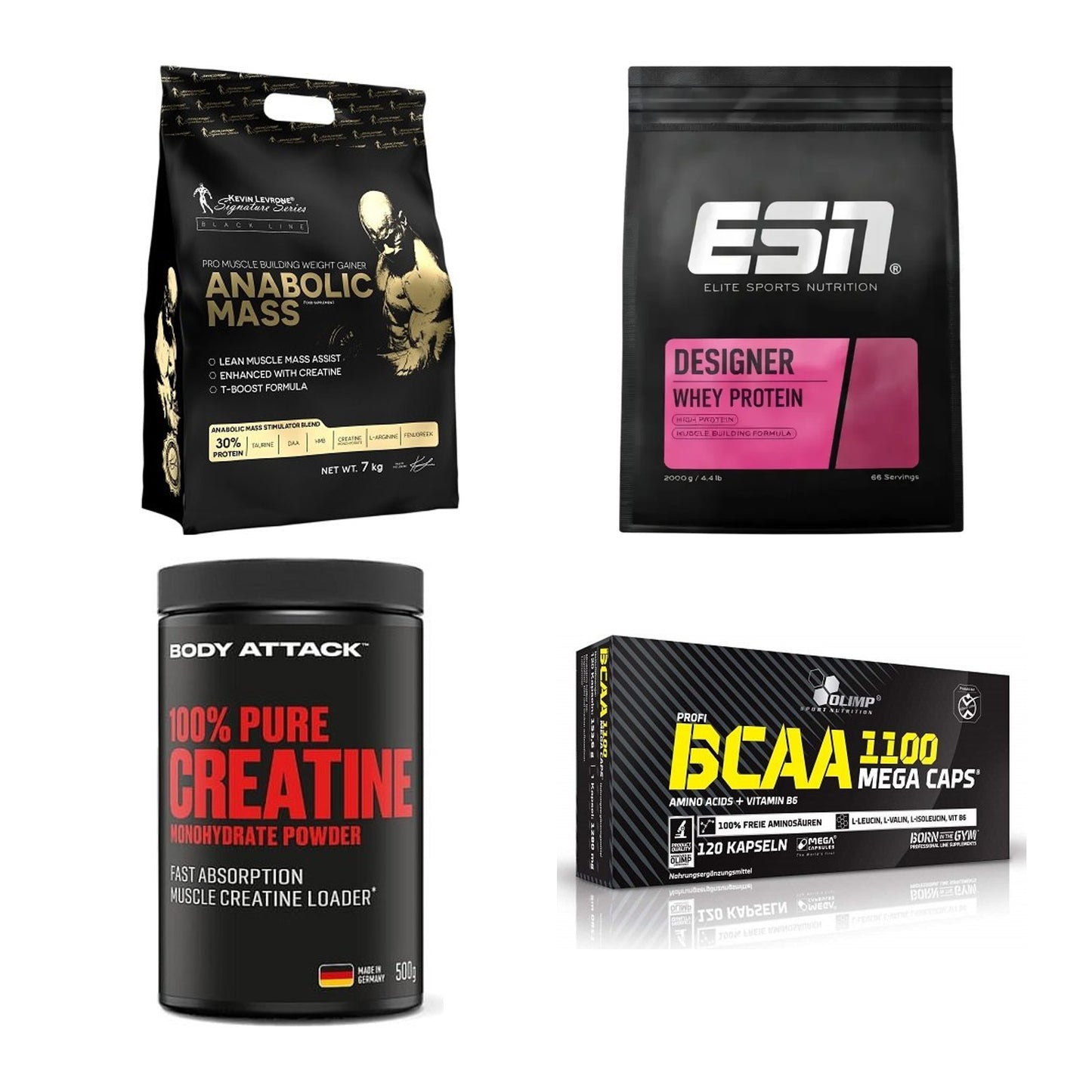 Masseaufbau für Fortgeschrittene: Kevin Levrone Anabolic + 3 weitere – alle enthaltenen Artikel