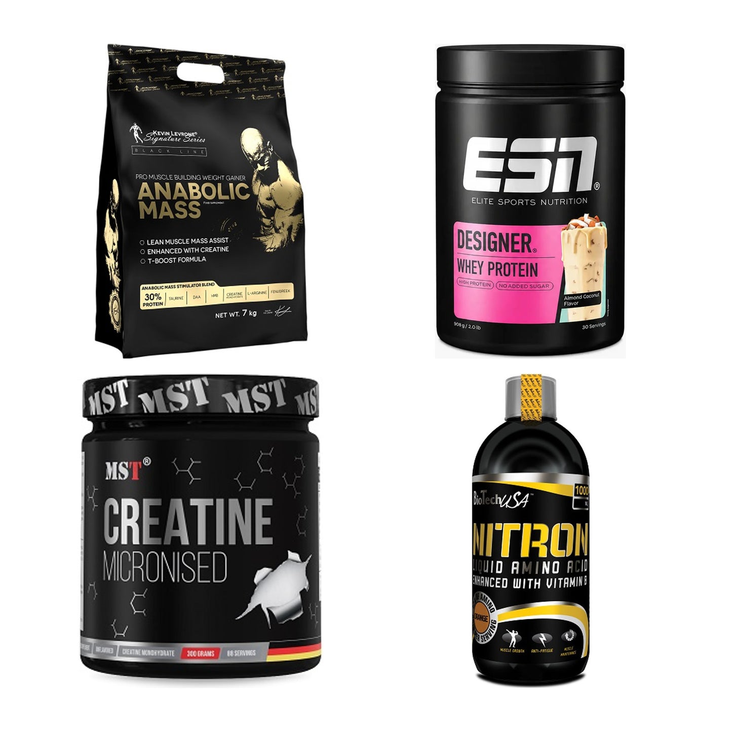 Masseaufbau für Fortgeschrittene: Kevin Levrone Anabolic + 3 weitere – alle enthaltenen Artikel