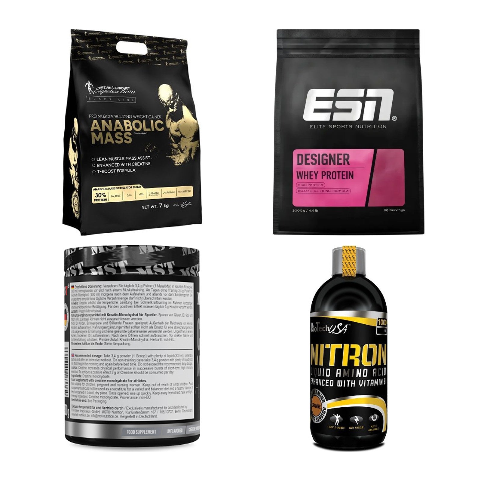 Masseaufbau für Fortgeschrittene: Kevin Levrone Anabolic + 3 weitere – alle enthaltenen Artikel