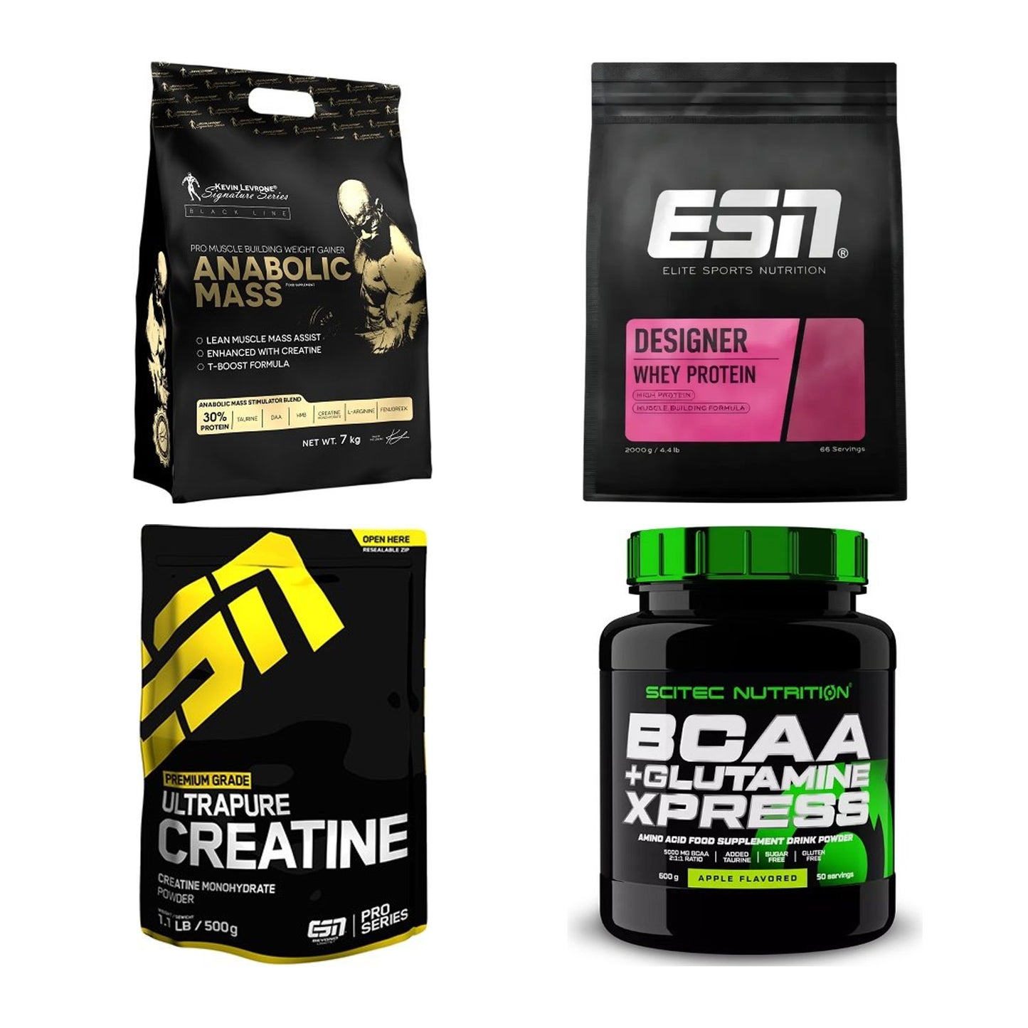 Masseaufbau für Fortgeschrittene: Kevin Levrone Anabolic + 3 weitere – alle enthaltenen Artikel