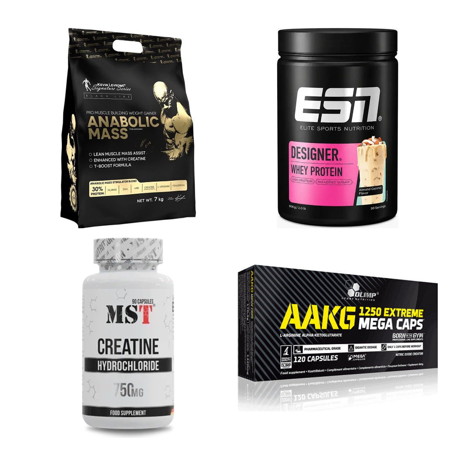 Masseaufbau für Fortgeschrittene: Kevin Levrone Anabolic + 3 weitere – alle enthaltenen Artikel