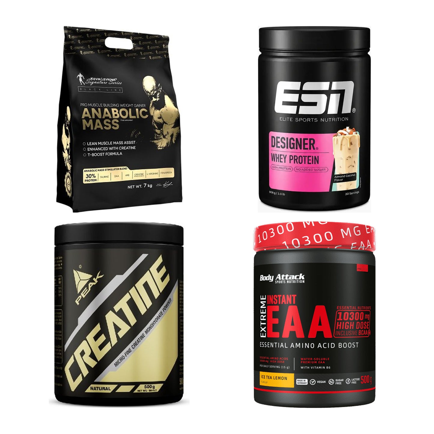 Masseaufbau für Fortgeschrittene: Kevin Levrone Anabolic + 3 weitere – alle enthaltenen Artikel