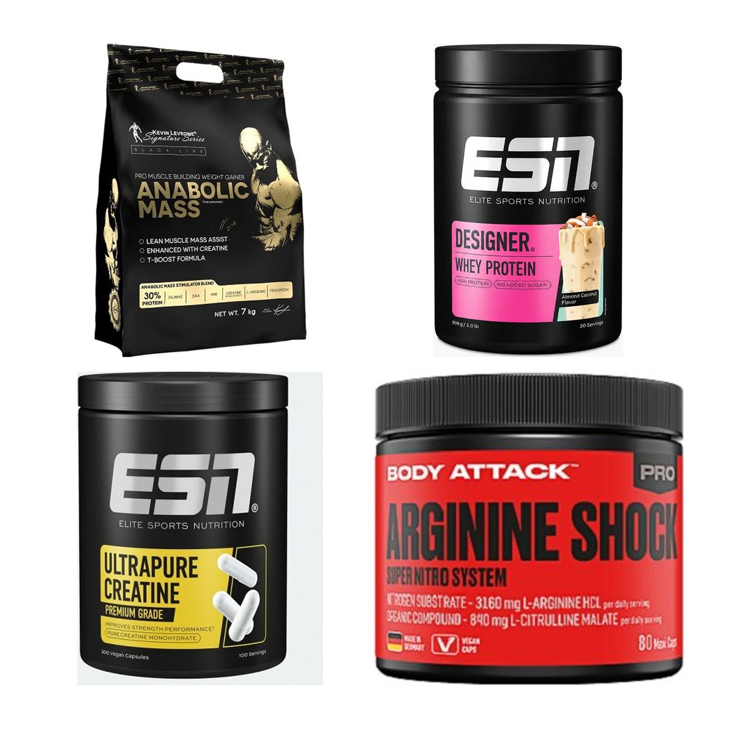 Masseaufbau für Fortgeschrittene: Kevin Levrone Anabolic + 3 weitere – alle enthaltenen Artikel
