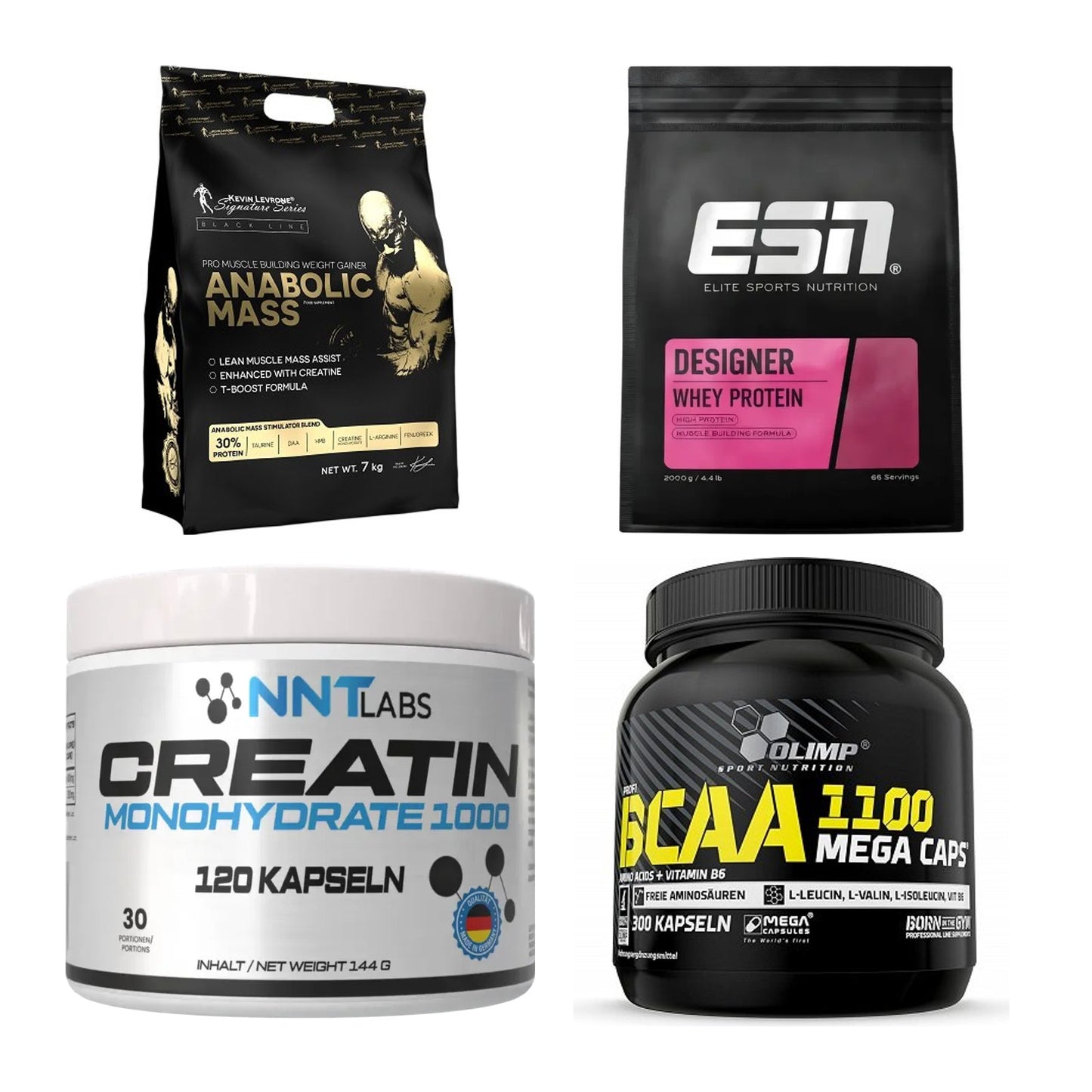 Masseaufbau für Fortgeschrittene: Kevin Levrone Anabolic + 3 weitere – alle enthaltenen Artikel