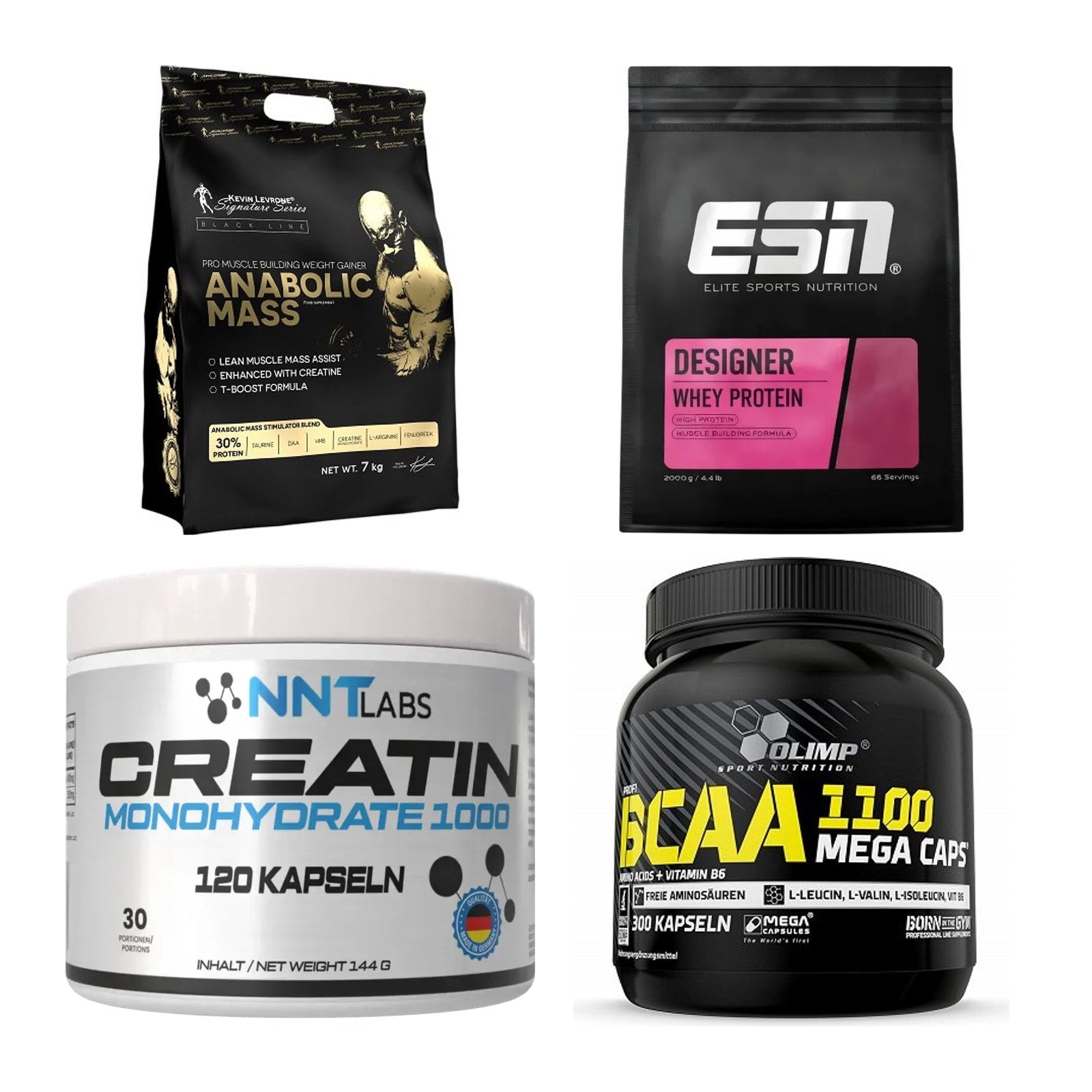 Masseaufbau für Fortgeschrittene: Kevin Levrone Anabolic + 3 weitere – alle enthaltenen Artikel