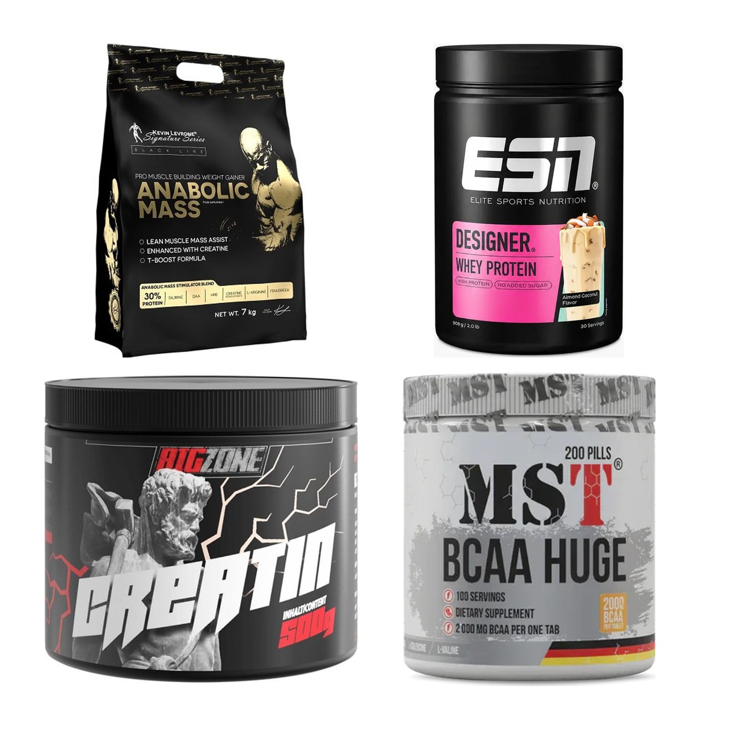 Masseaufbau für Fortgeschrittene: Kevin Levrone Anabolic + 3 weitere – alle enthaltenen Artikel