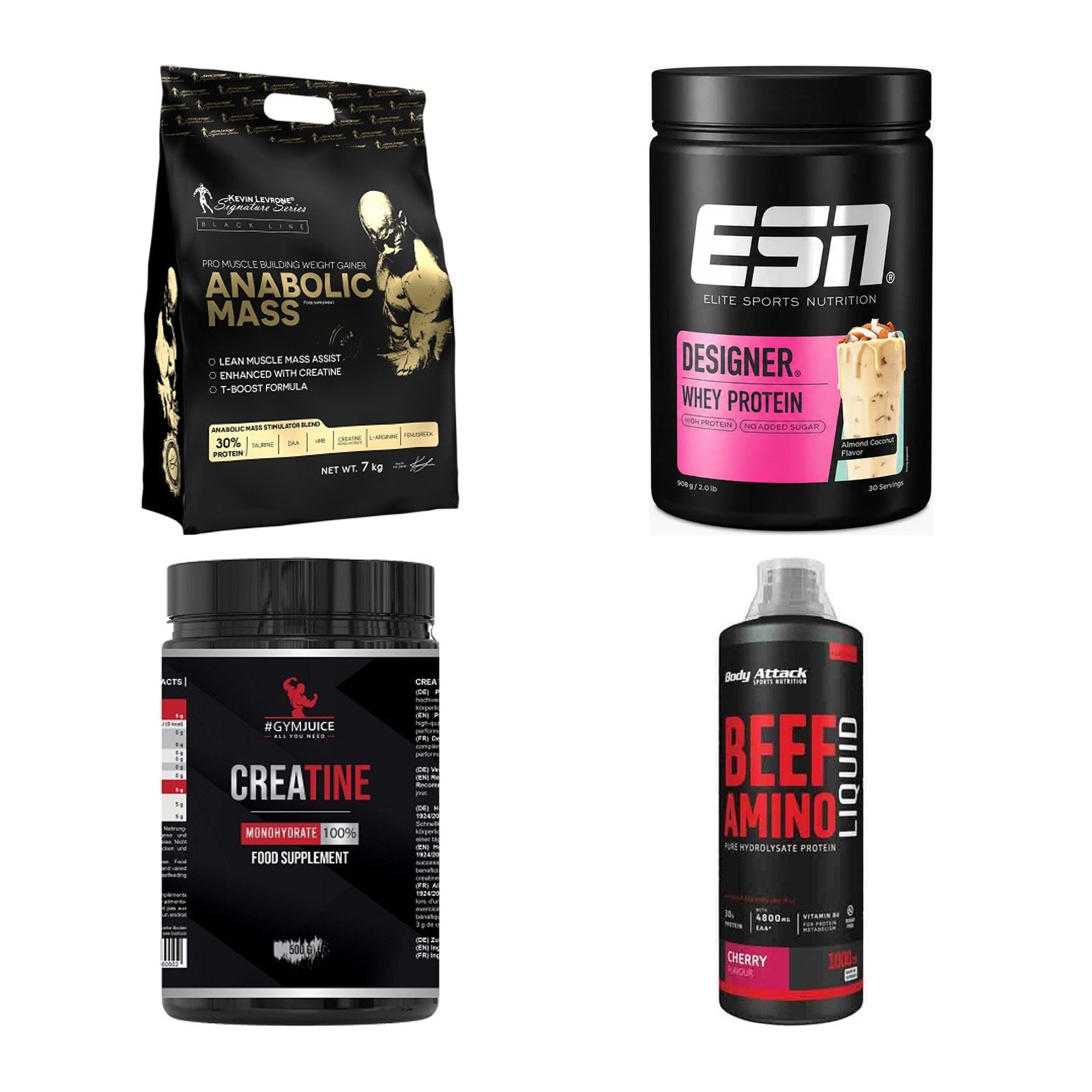 Masseaufbau für Fortgeschrittene: Kevin Levrone Anabolic + 3 weitere – alle enthaltenen Artikel