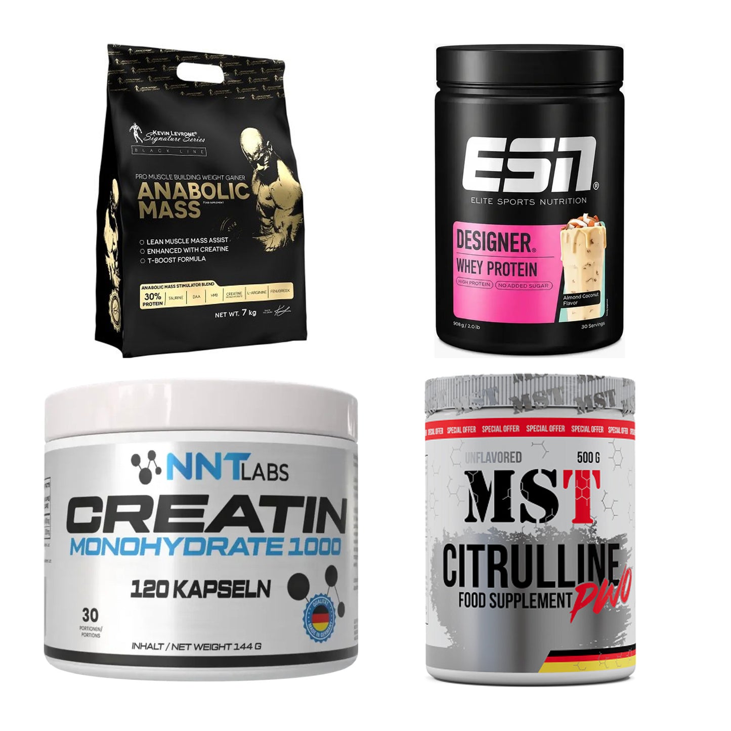 Masseaufbau für Fortgeschrittene: Kevin Levrone Anabolic + 3 weitere – alle enthaltenen Artikel