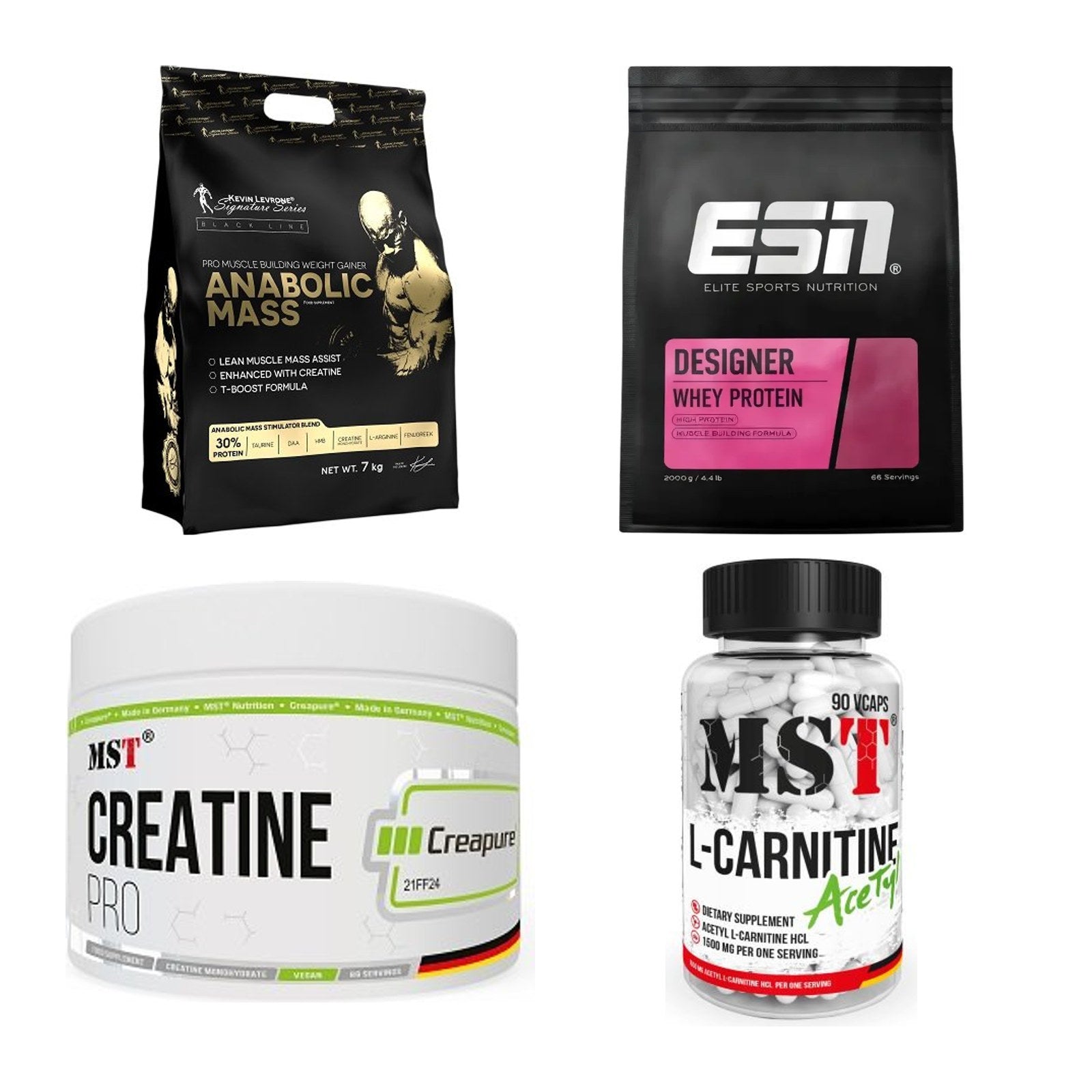 Masseaufbau für Fortgeschrittene: Kevin Levrone Anabolic + 3 weitere – alle enthaltenen Artikel