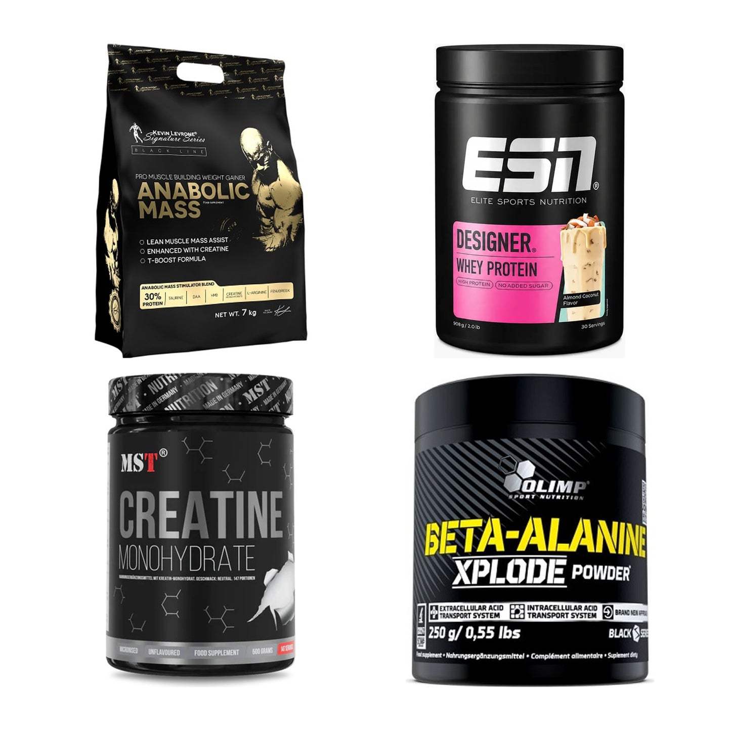 Masseaufbau für Fortgeschrittene: Kevin Levrone Anabolic + 3 weitere – alle enthaltenen Artikel