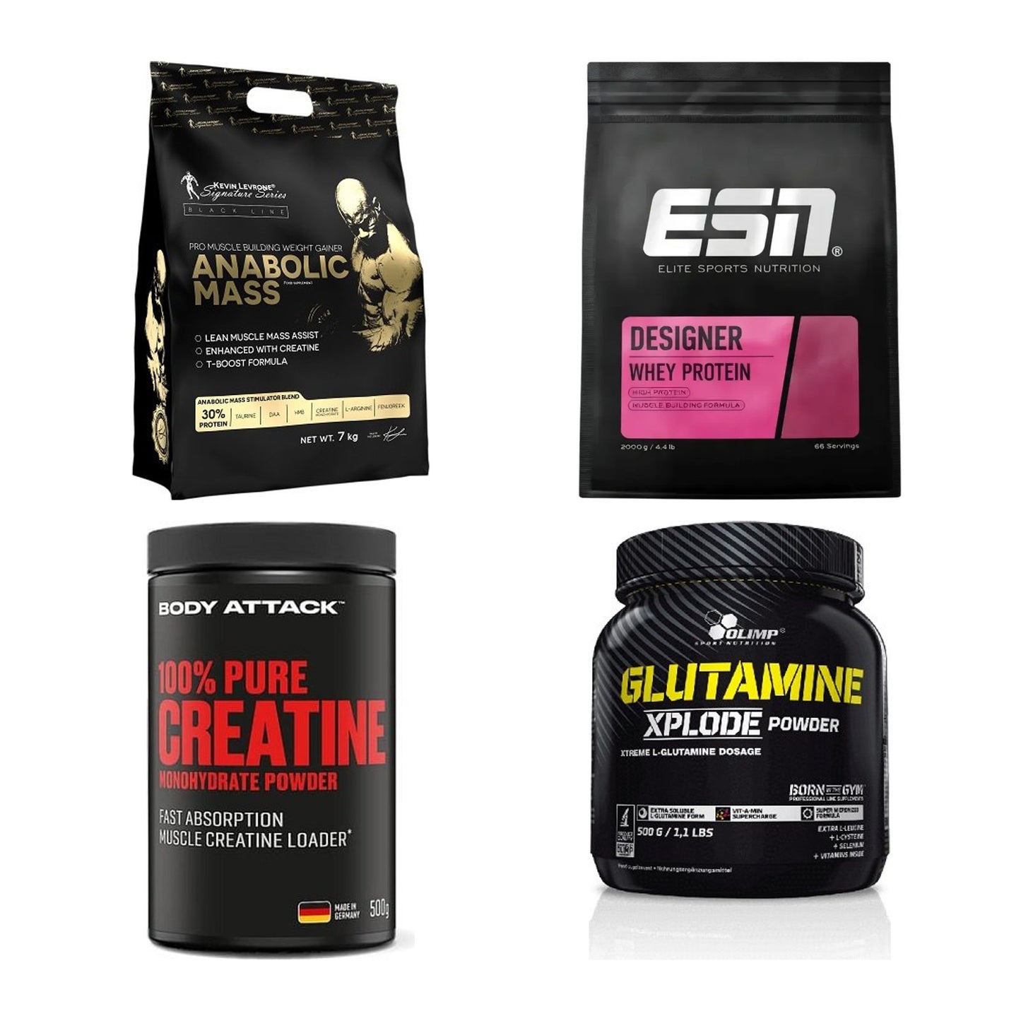 Masseaufbau für Fortgeschrittene: Kevin Levrone Anabolic + 3 weitere – alle enthaltenen Artikel