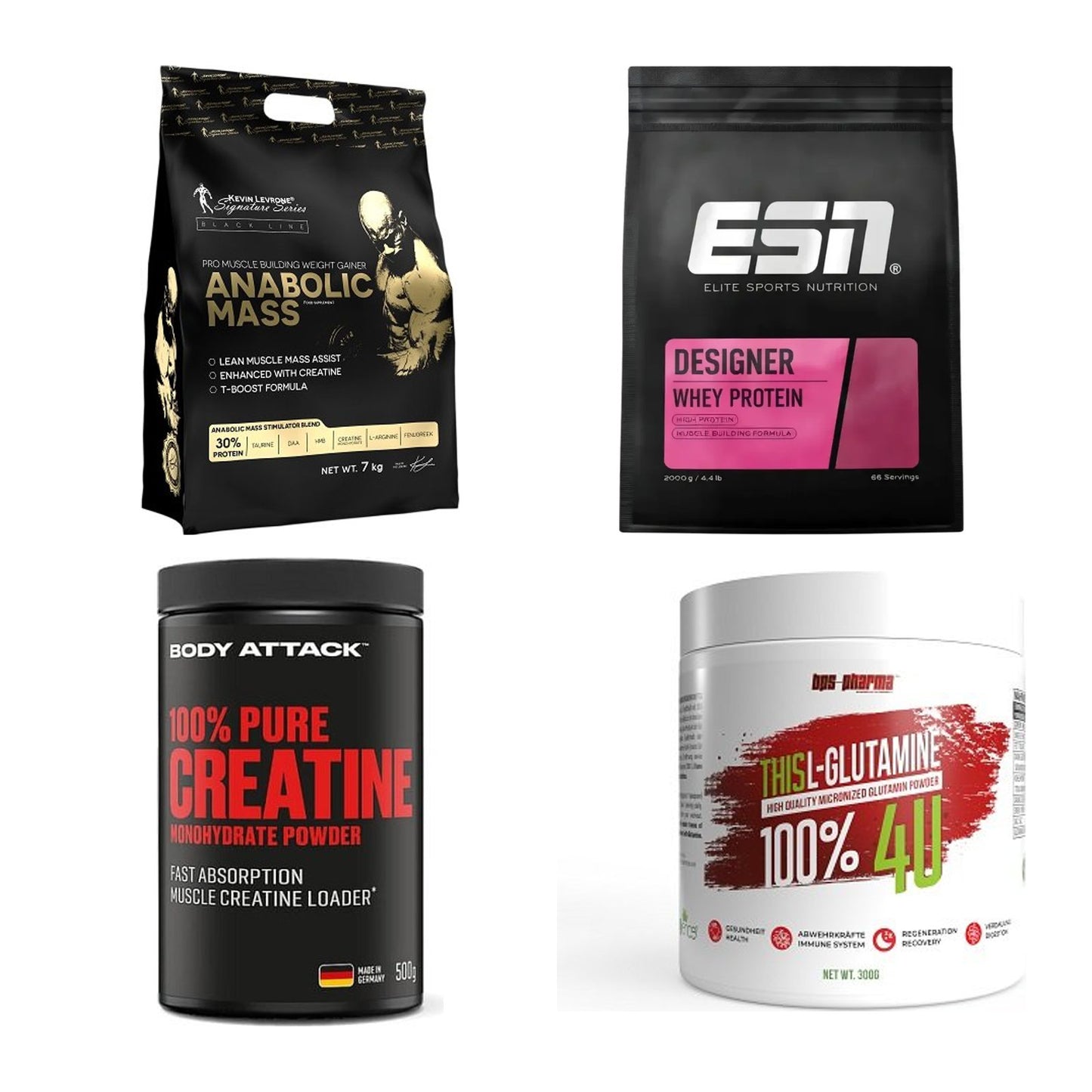 Masseaufbau für Fortgeschrittene: Kevin Levrone Anabolic + 3 weitere – alle enthaltenen Artikel