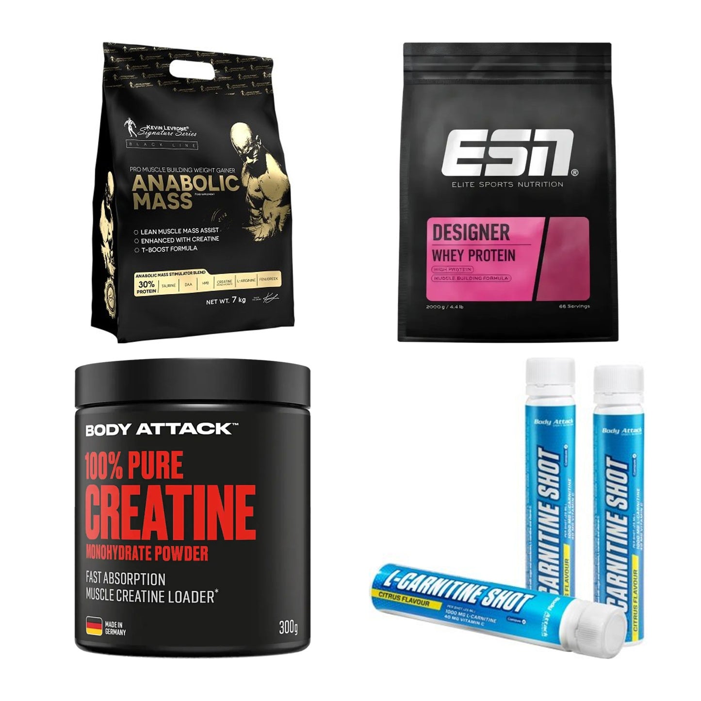 Masseaufbau für Fortgeschrittene: Kevin Levrone Anabolic + 3 weitere – alle enthaltenen Artikel