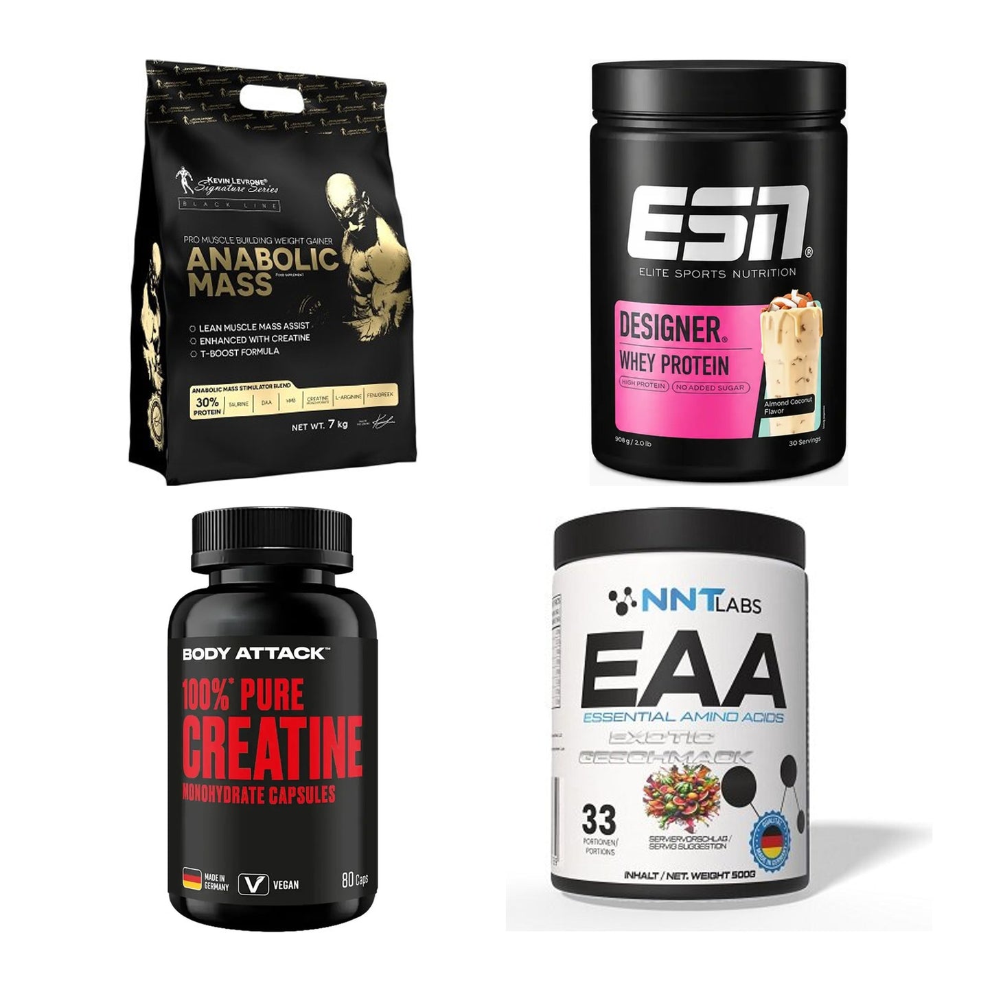 Masseaufbau für Fortgeschrittene: Kevin Levrone Anabolic + 3 weitere – alle enthaltenen Artikel