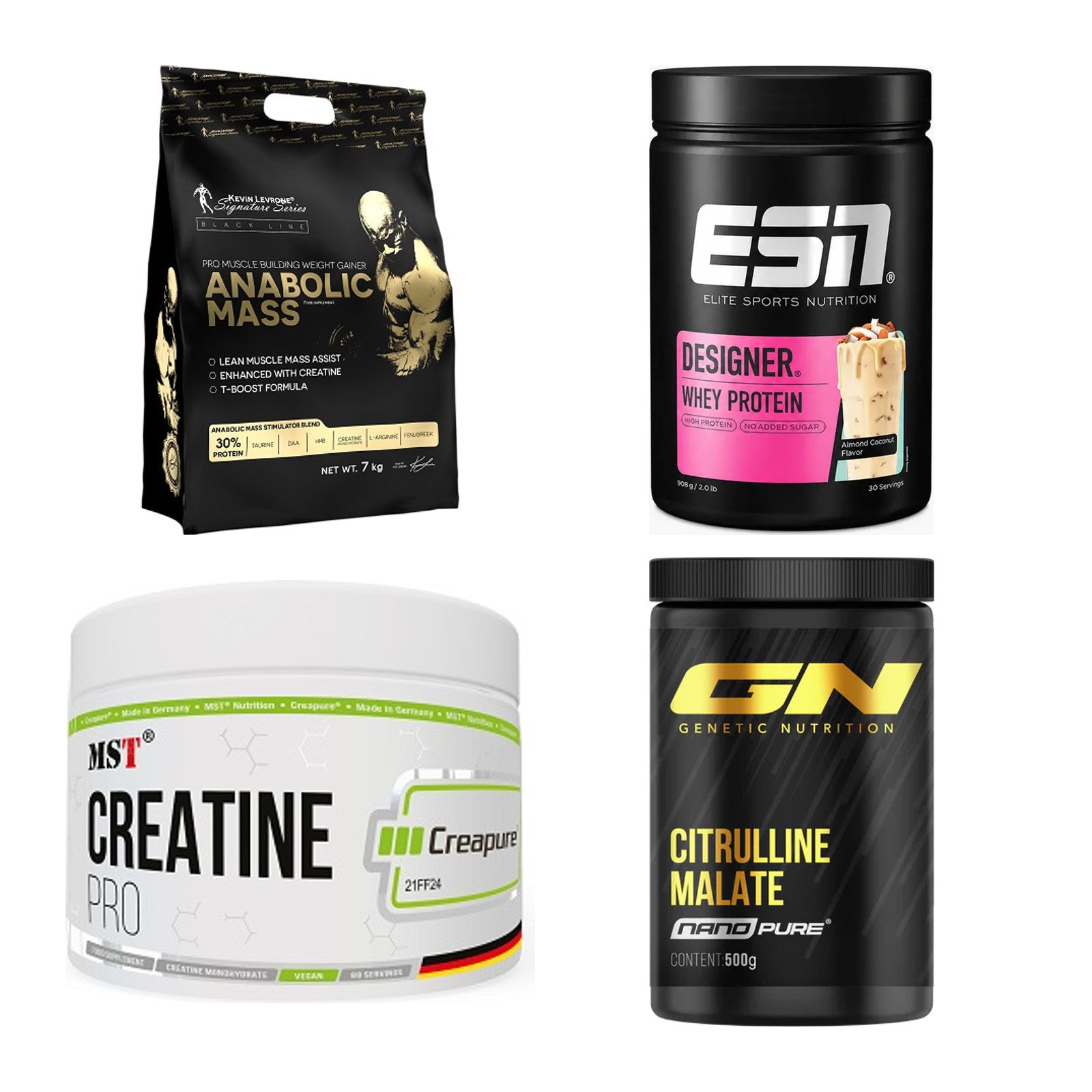 Masseaufbau für Fortgeschrittene: Kevin Levrone Anabolic + 3 weitere – alle enthaltenen Artikel