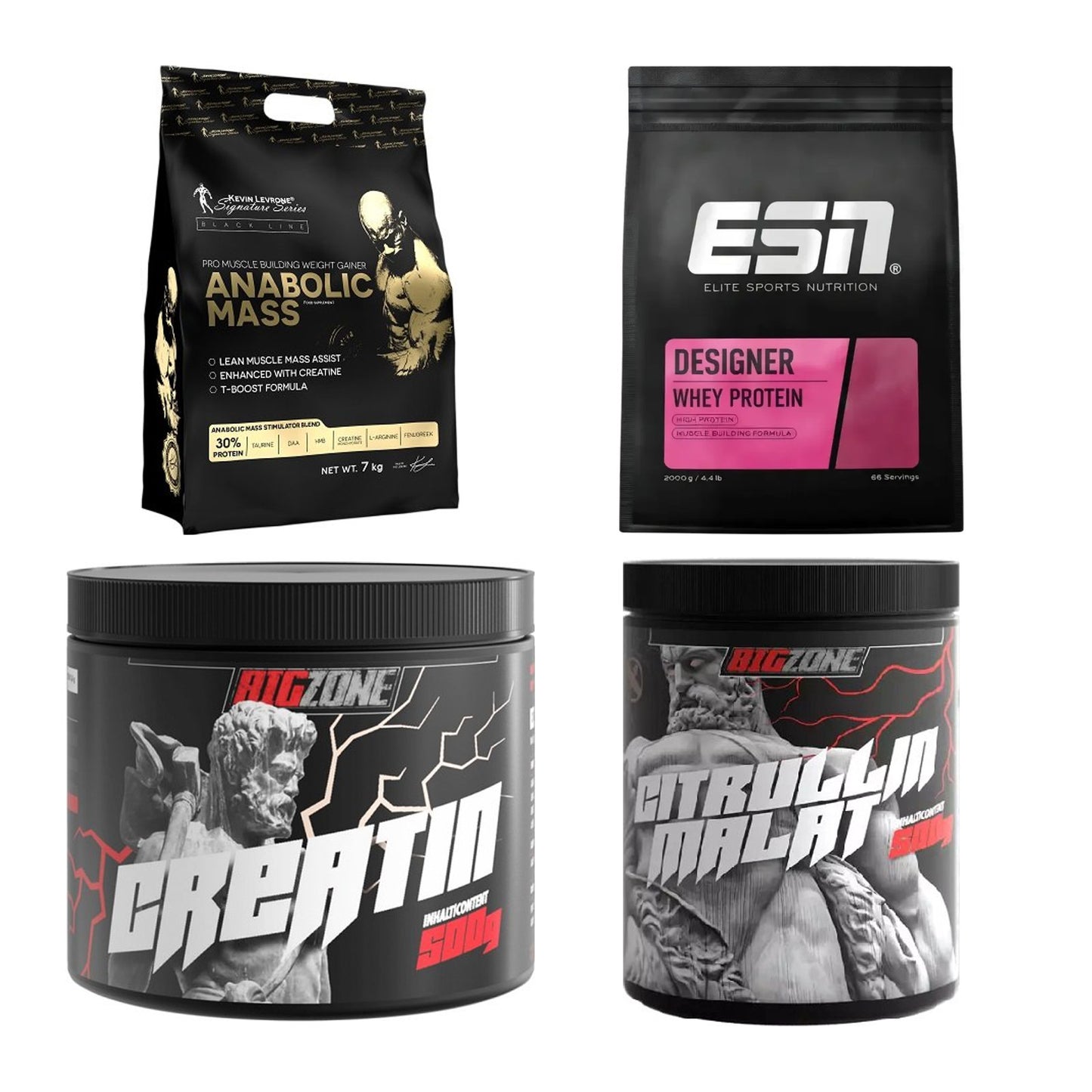 Masseaufbau für Fortgeschrittene: Kevin Levrone Anabolic + 3 weitere – alle enthaltenen Artikel