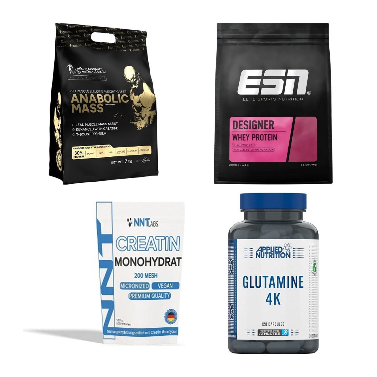 Masseaufbau für Fortgeschrittene: Kevin Levrone Anabolic + 3 weitere – alle enthaltenen Artikel