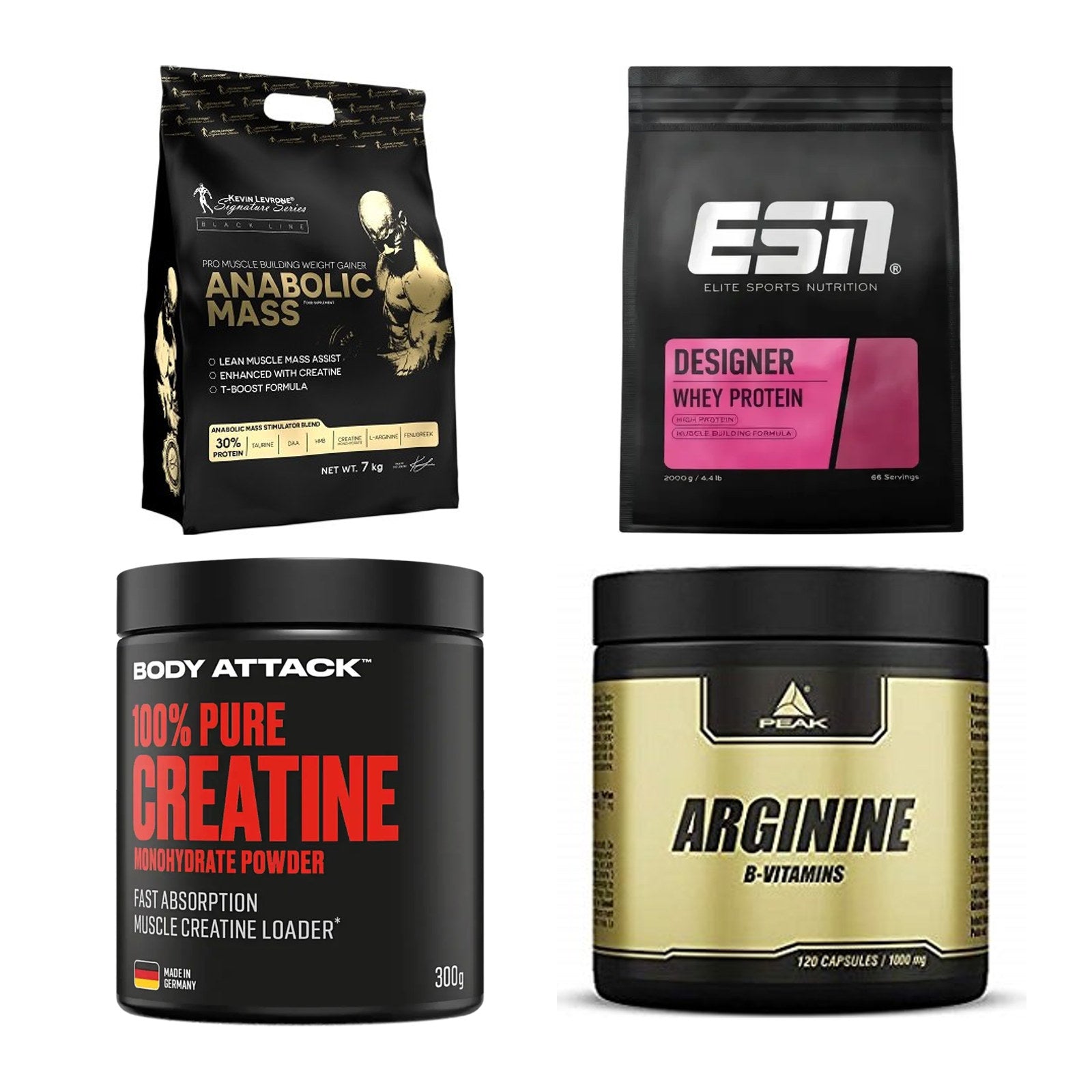 Masseaufbau für Fortgeschrittene: Kevin Levrone Anabolic + 3 weitere – alle enthaltenen Artikel