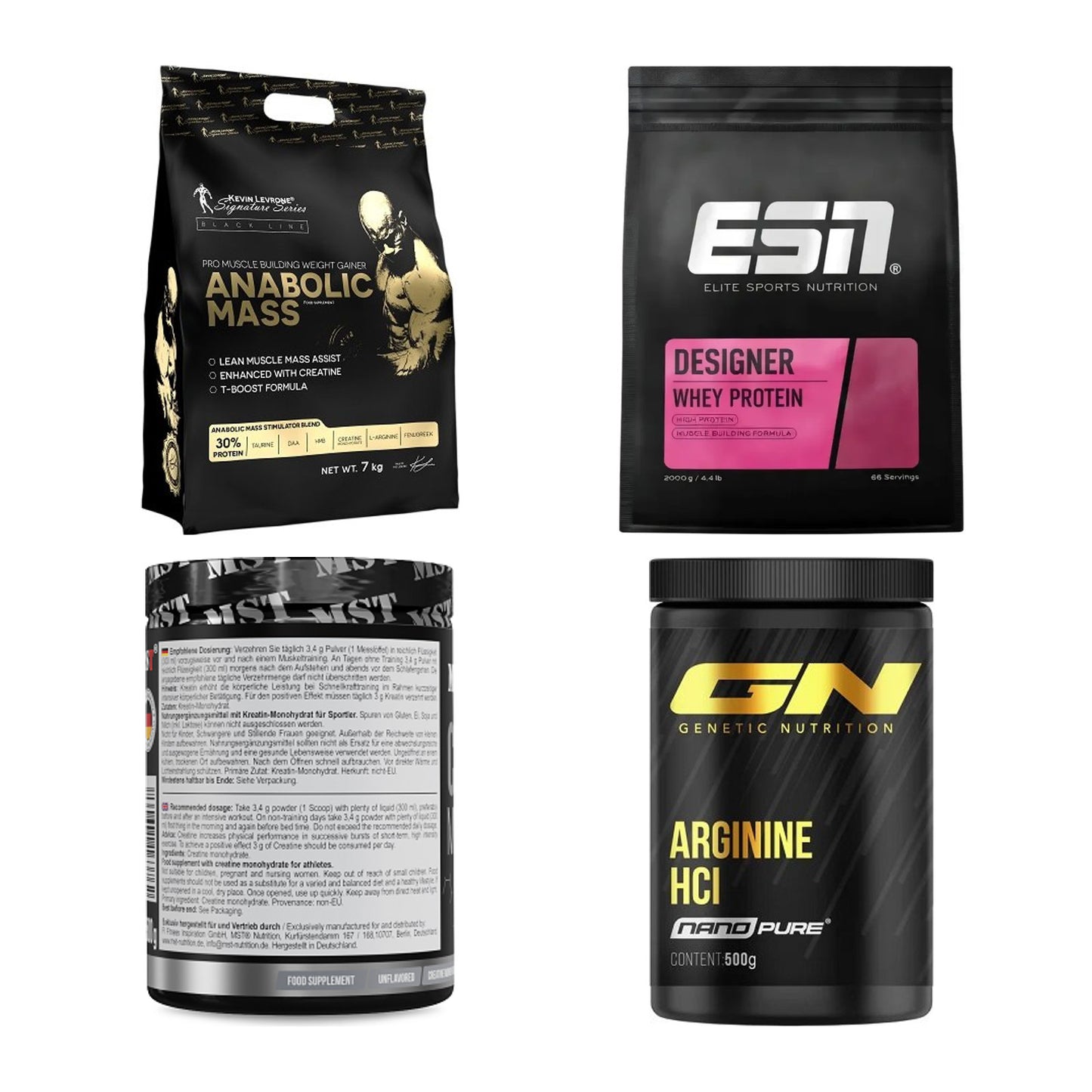 Masseaufbau für Fortgeschrittene: Kevin Levrone Anabolic + 3 weitere – alle enthaltenen Artikel
