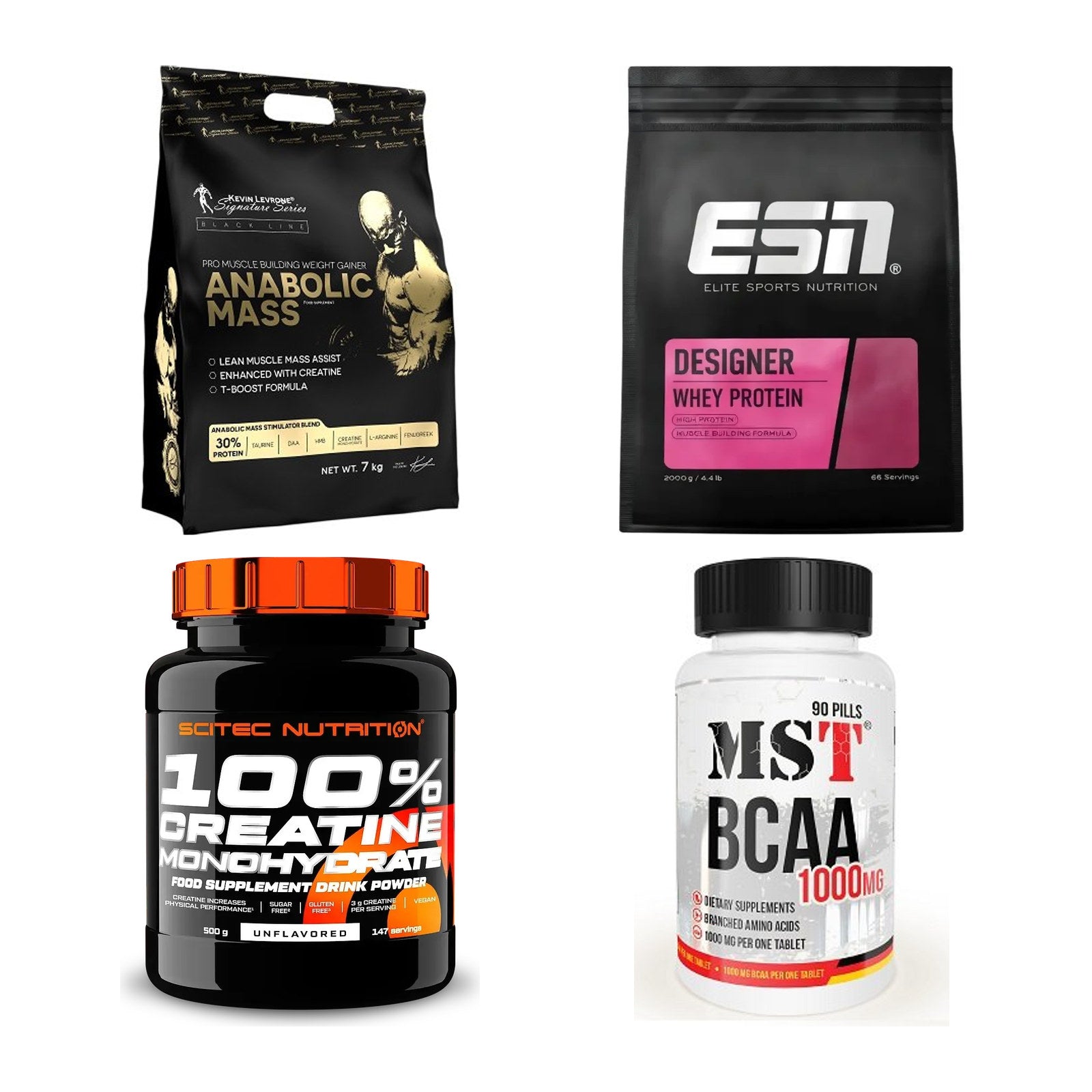 Masseaufbau für Fortgeschrittene: Kevin Levrone Anabolic + 3 weitere – alle enthaltenen Artikel