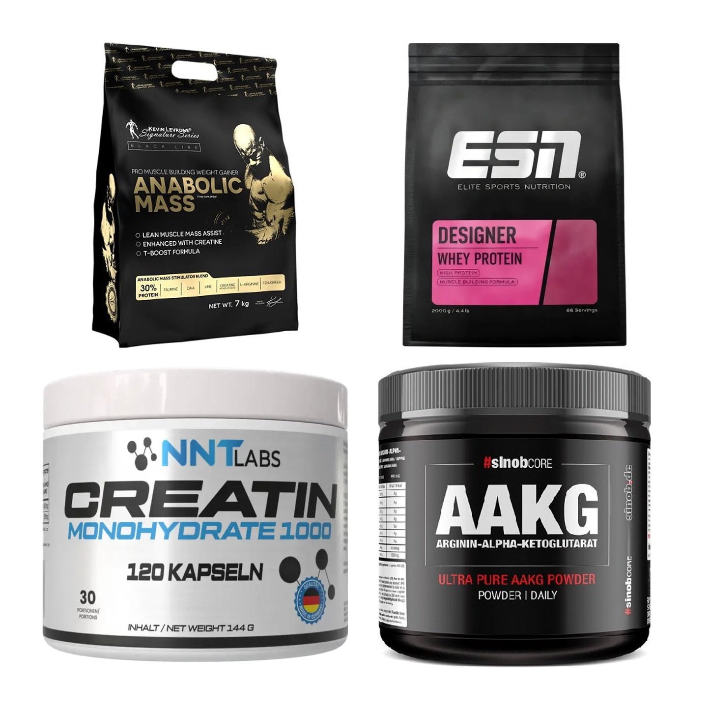 Masseaufbau für Fortgeschrittene: Kevin Levrone Anabolic + 3 weitere – alle enthaltenen Artikel