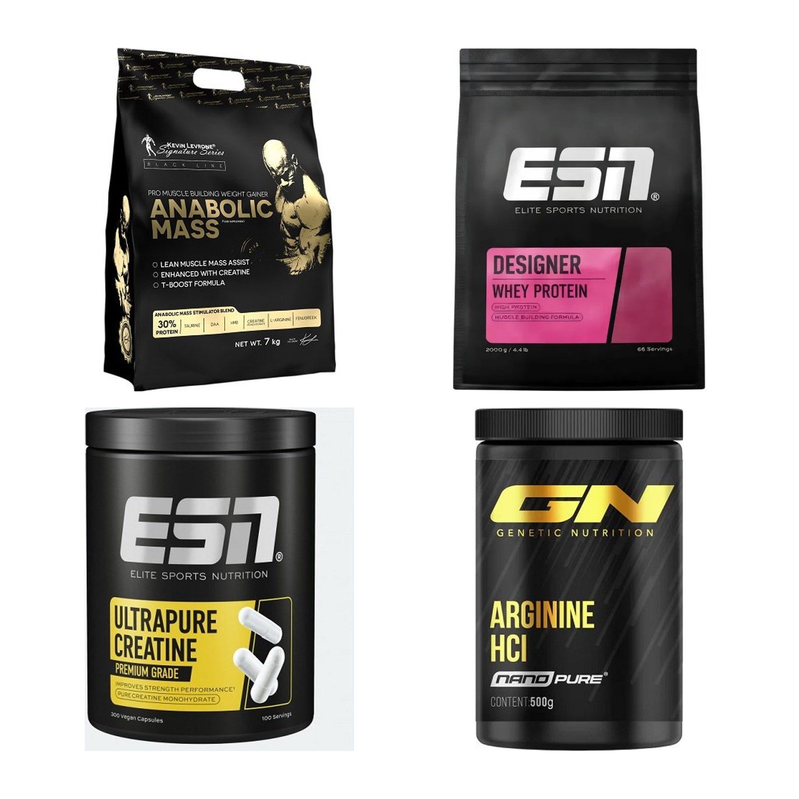 Masseaufbau für Fortgeschrittene: Kevin Levrone Anabolic + 3 weitere – alle enthaltenen Artikel