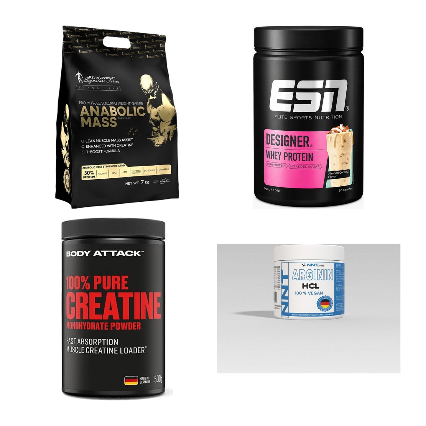Masseaufbau für Fortgeschrittene: Kevin Levrone Anabolic + 3 weitere – alle enthaltenen Artikel