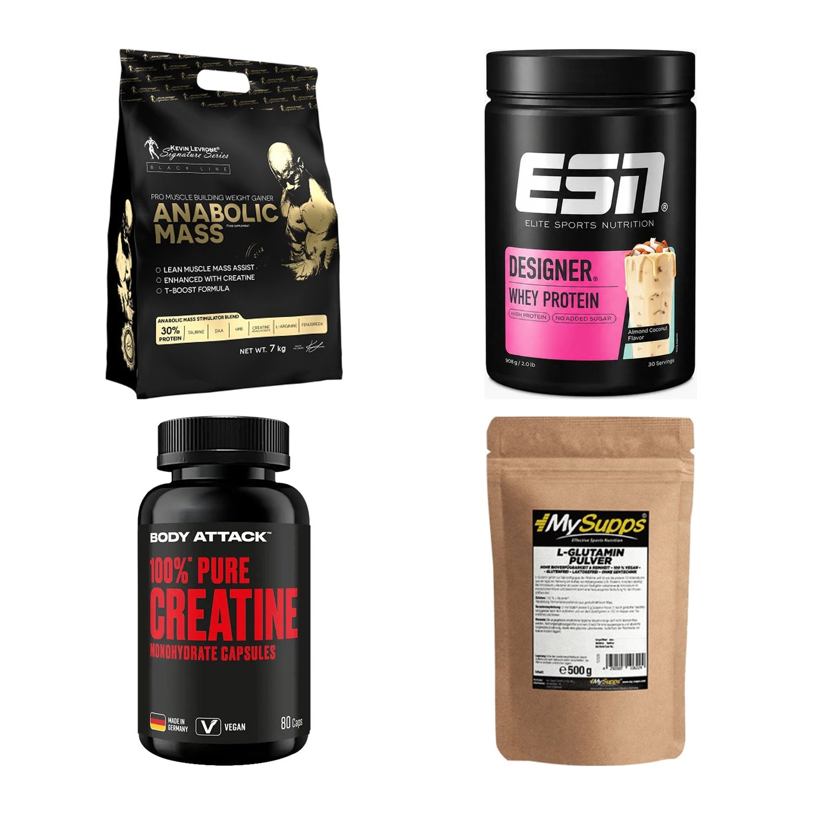 Masseaufbau für Fortgeschrittene: Kevin Levrone Anabolic + 3 weitere – alle enthaltenen Artikel
