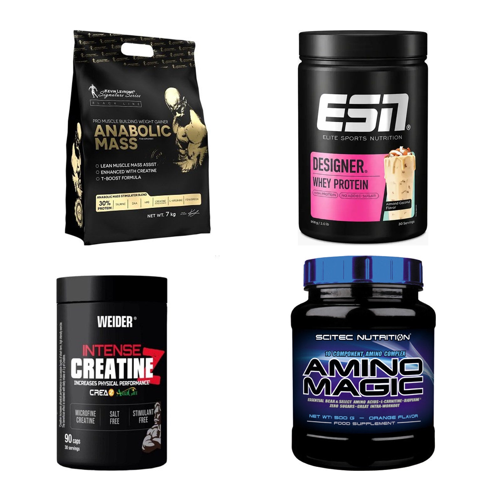 Masseaufbau für Fortgeschrittene: Kevin Levrone Anabolic + 3 weitere – alle enthaltenen Artikel