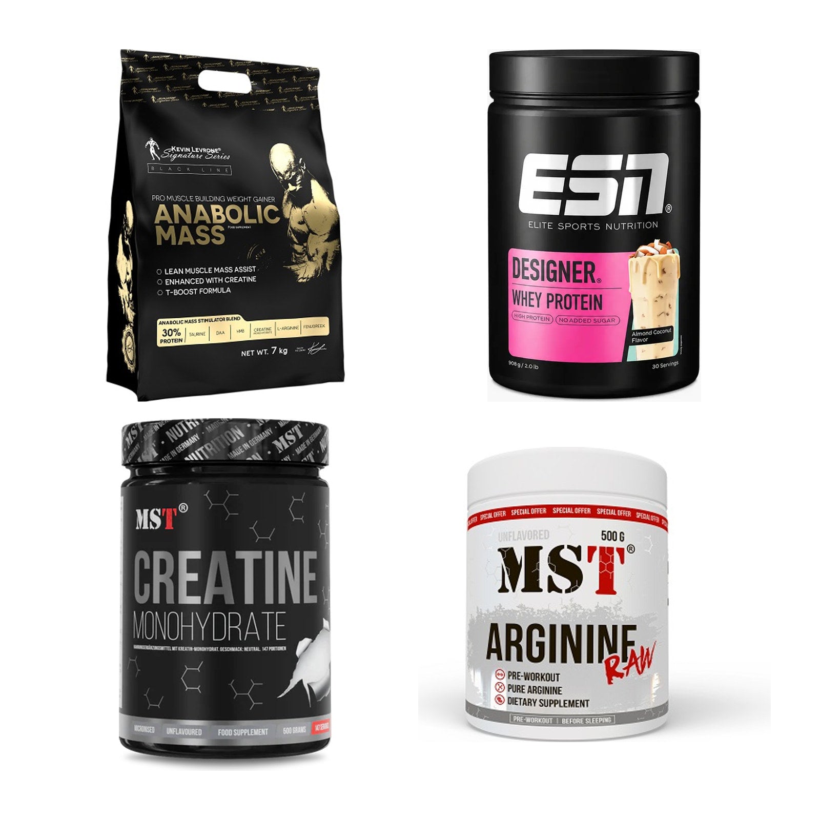 Masseaufbau für Fortgeschrittene: Kevin Levrone Anabolic + 3 weitere – alle enthaltenen Artikel