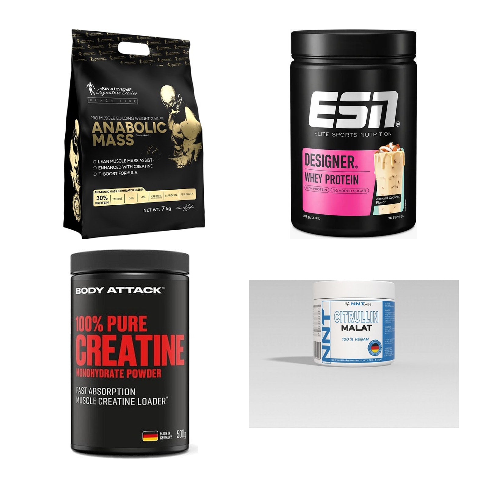Masseaufbau für Fortgeschrittene: Kevin Levrone Anabolic + 3 weitere – alle enthaltenen Artikel
