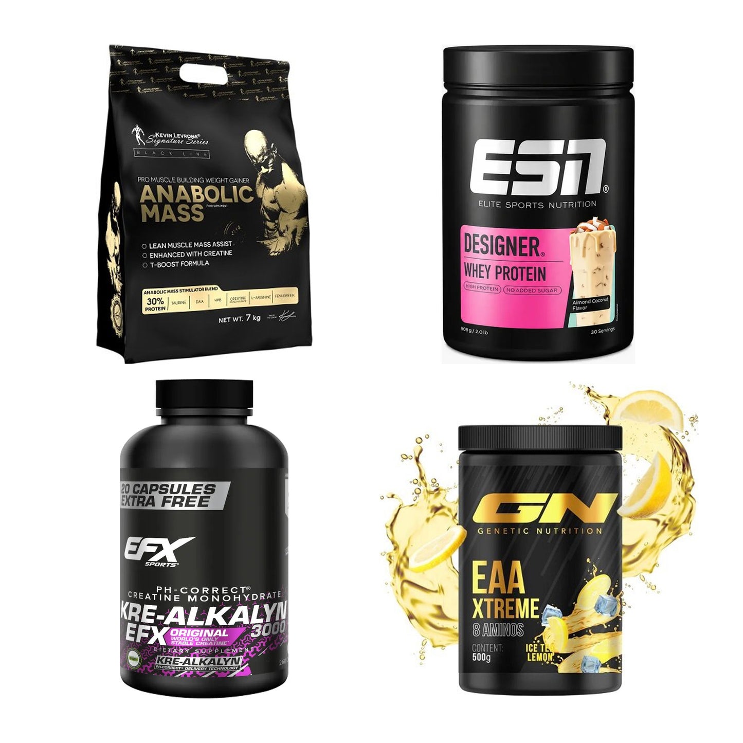 Masseaufbau für Fortgeschrittene: Kevin Levrone Anabolic + 3 weitere – alle enthaltenen Artikel