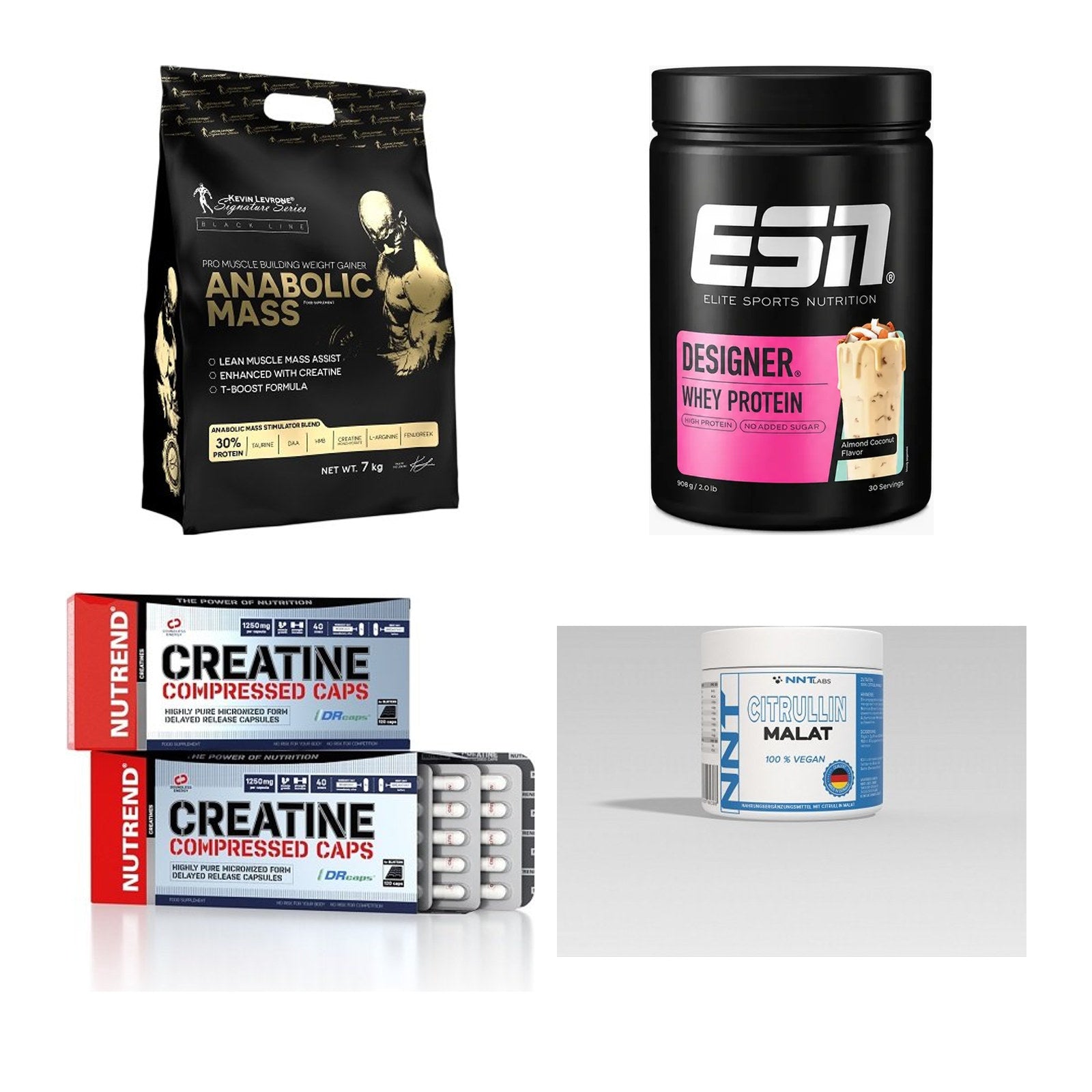 Masseaufbau für Fortgeschrittene: Kevin Levrone Anabolic + 3 weitere – alle enthaltenen Artikel