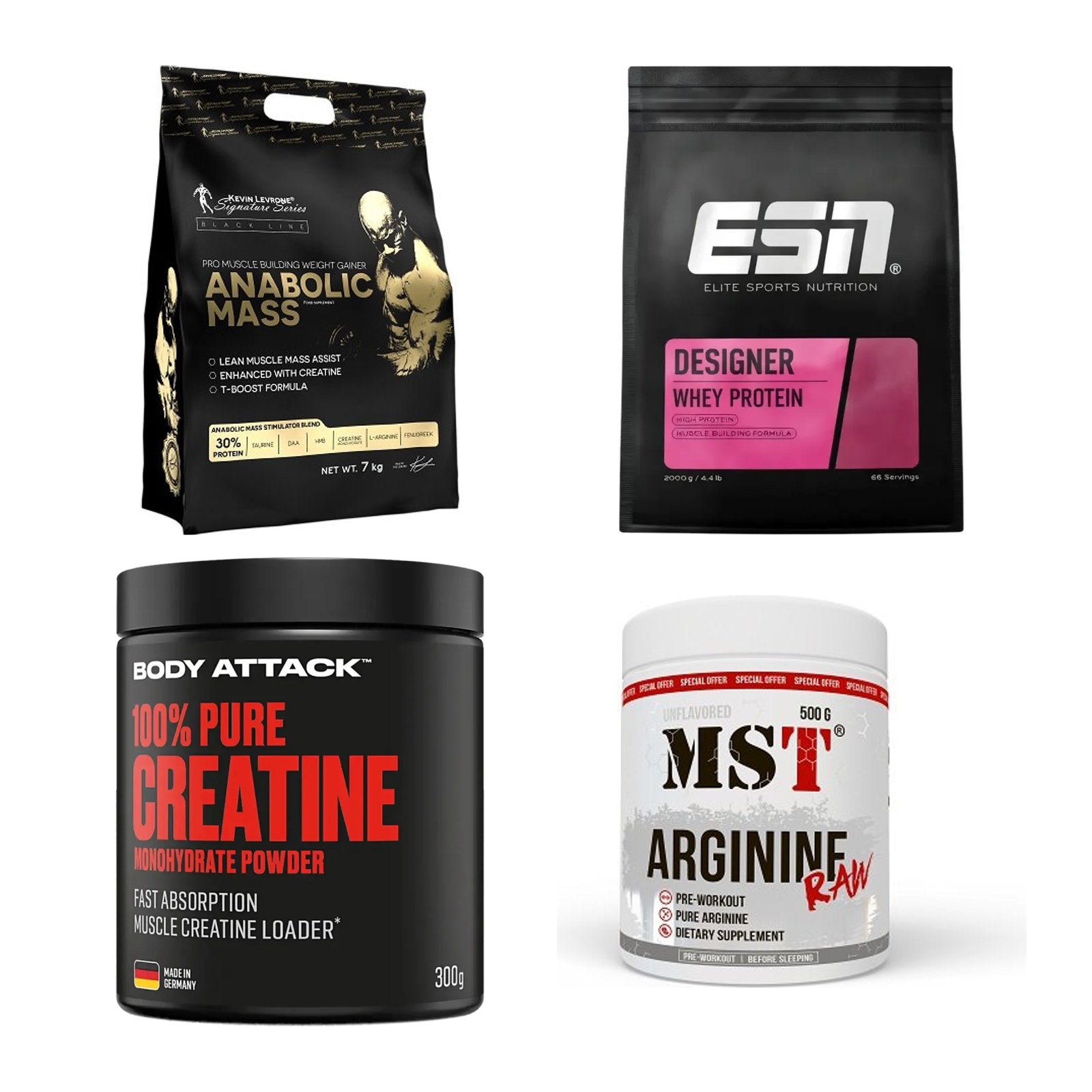 Masseaufbau für Fortgeschrittene: Kevin Levrone Anabolic + 3 weitere – alle enthaltenen Artikel