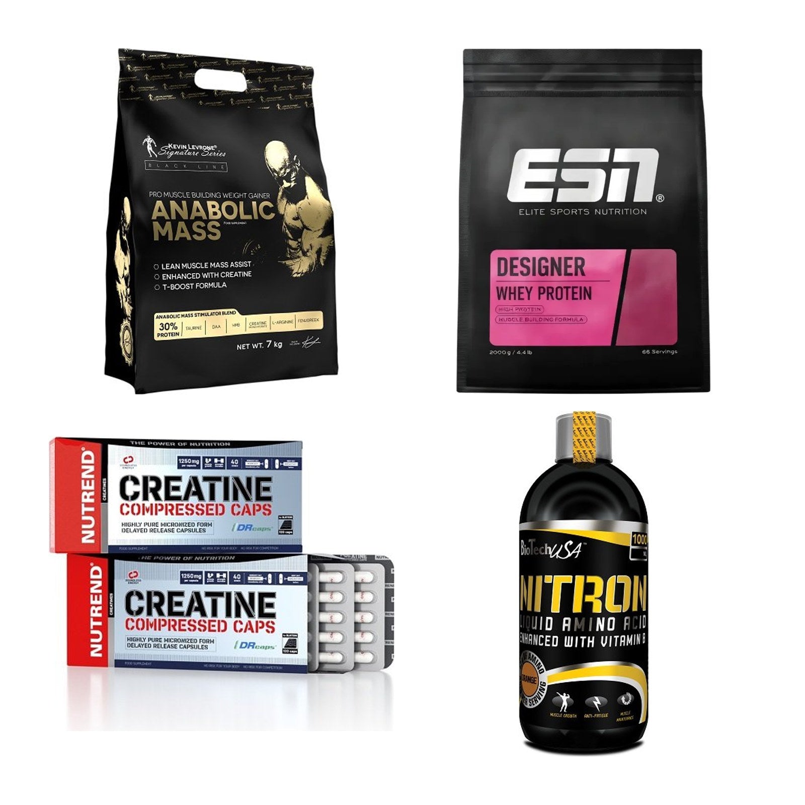 Masseaufbau für Fortgeschrittene: Kevin Levrone Anabolic + 3 weitere – alle enthaltenen Artikel