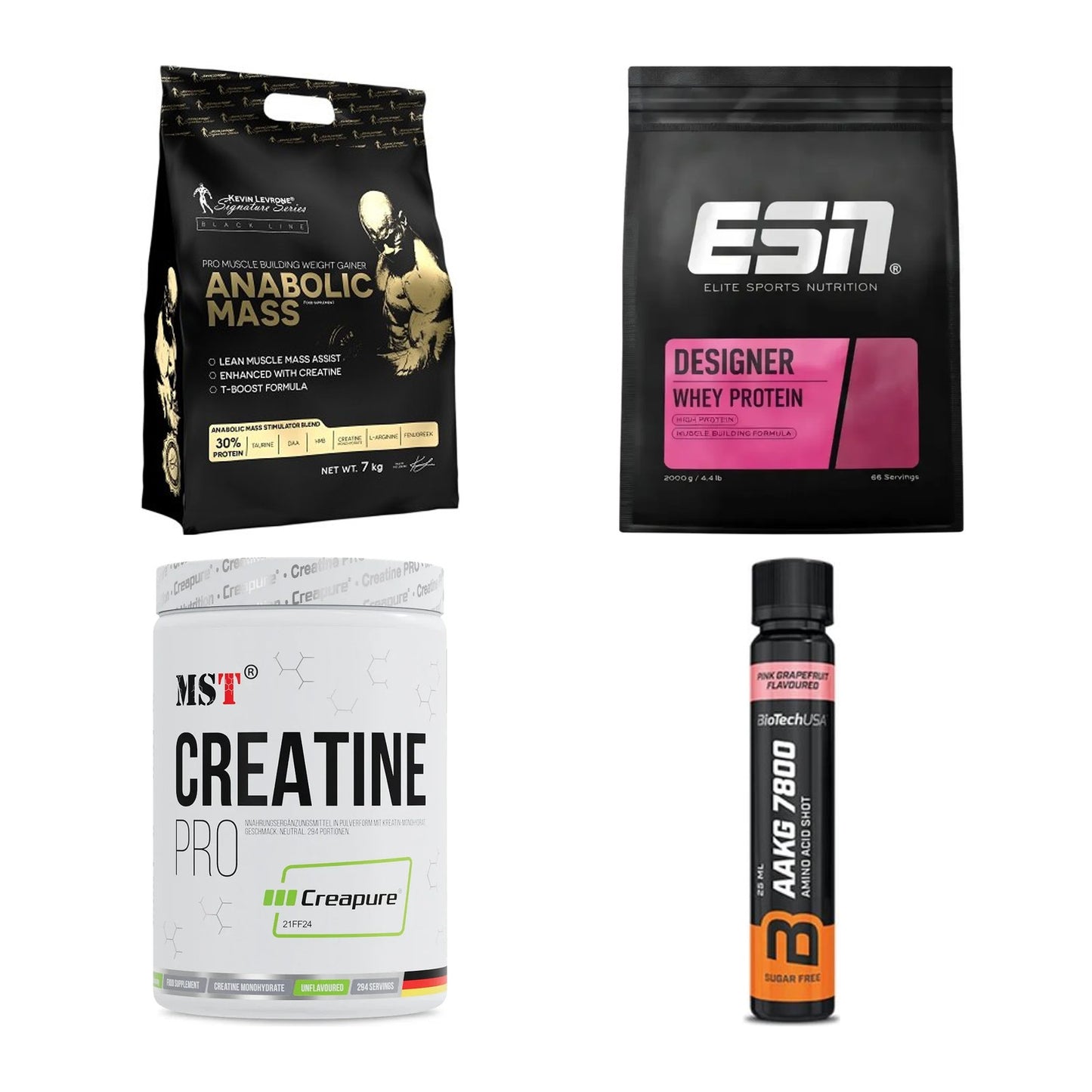 Masseaufbau für Fortgeschrittene: Kevin Levrone Anabolic + 3 weitere – alle enthaltenen Artikel