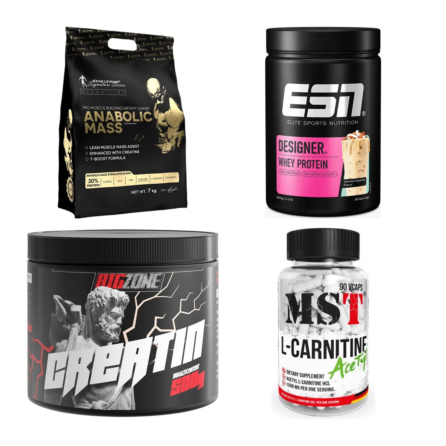 Masseaufbau für Fortgeschrittene: Kevin Levrone Anabolic + 3 weitere – alle enthaltenen Artikel